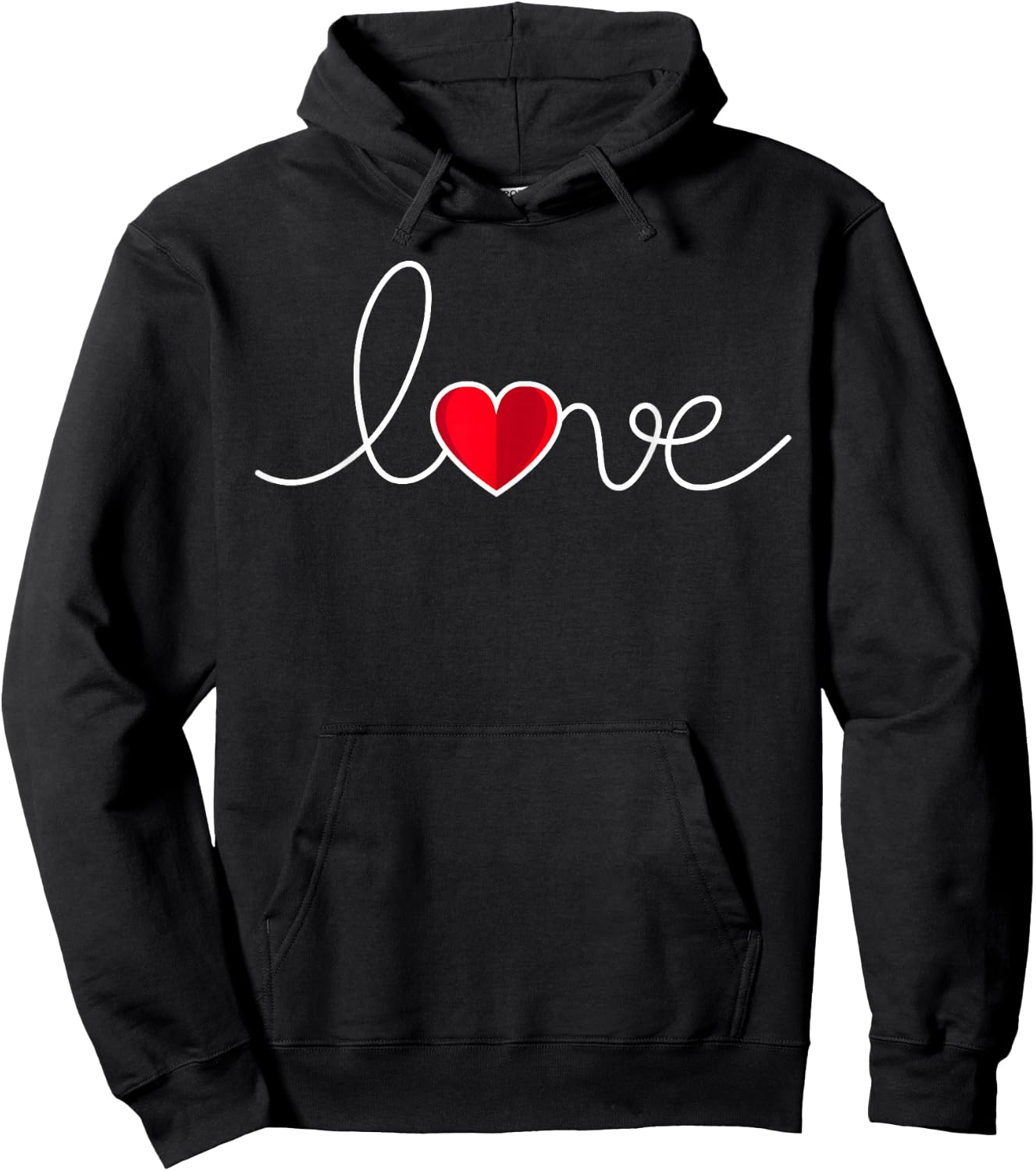 Valentines Day Red Love Heart Cute V-day Men Women Girl boys Hoodie - Hoodie | Black