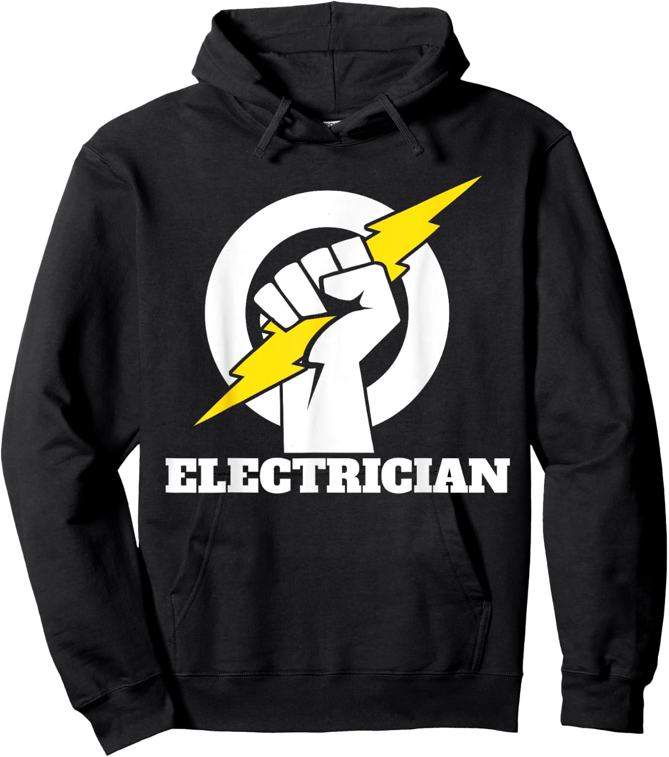 Electrician lightning bolt hand Electrician lightning hand Hoodie - Hoodie | Black