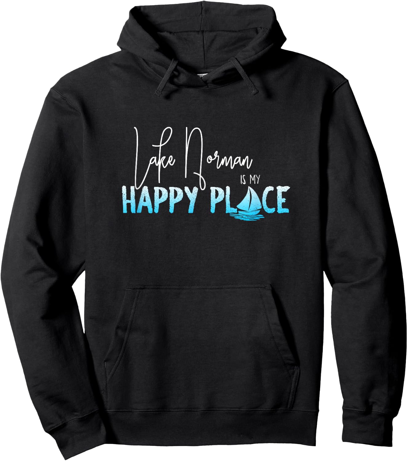 Lake Norman is My Happy Place, North Carolina Hoodie - Hoodie | Black