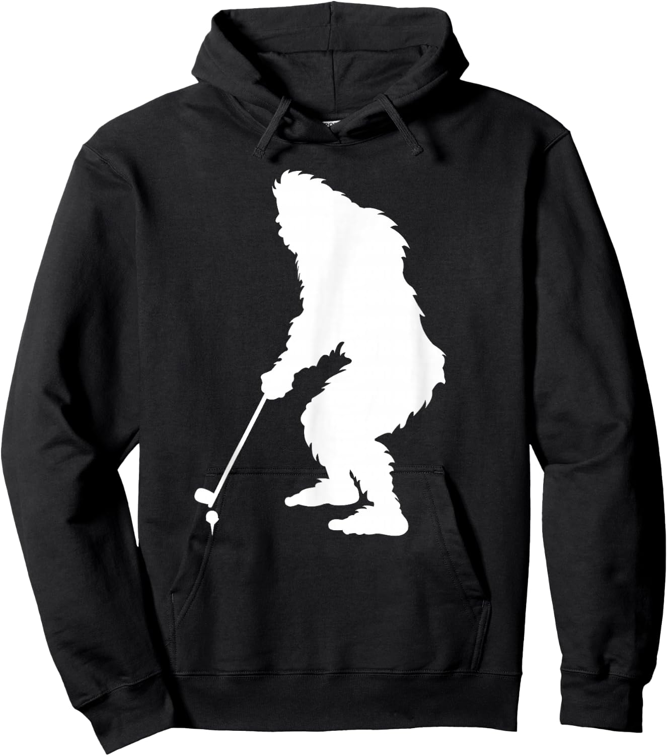 Sasquatch Golf Funny Bigfoot Playing Golf Gool Golfer Player Hoodie - Hoodie | Black