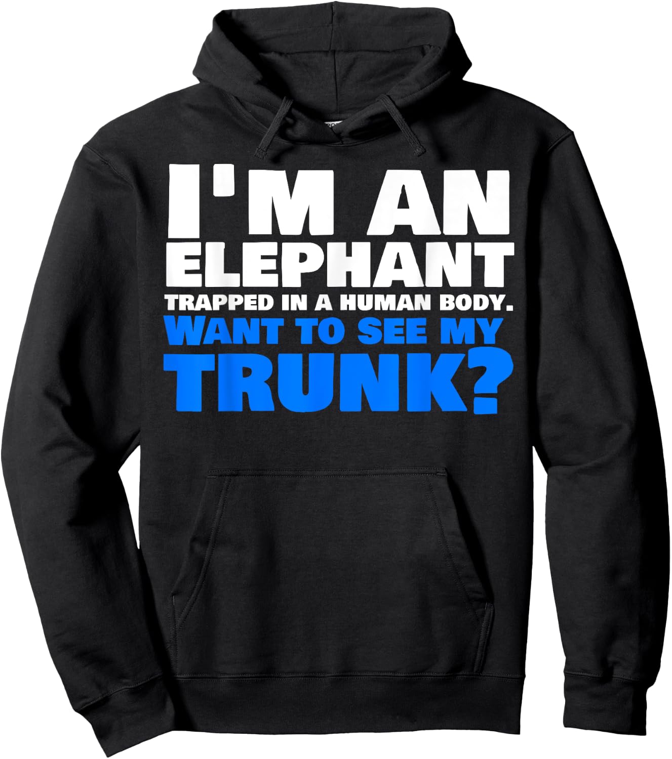 Funny Elephant Trunk Shirt Hoodie - Hoodie | Black