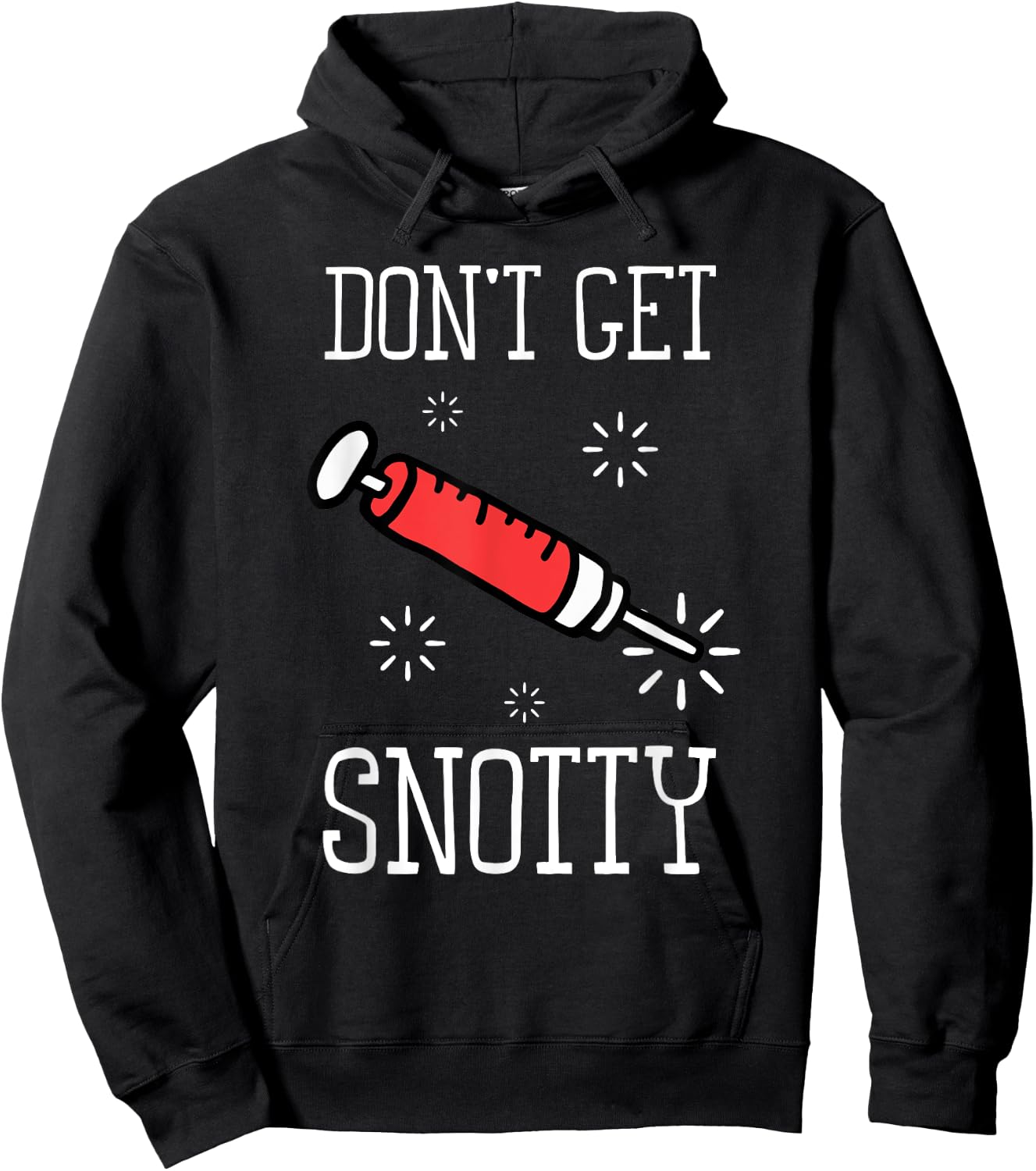 Flu Season Funny Flu Shot Doctor Medicine Health Vaccination Hoodie - Hoodie | Black