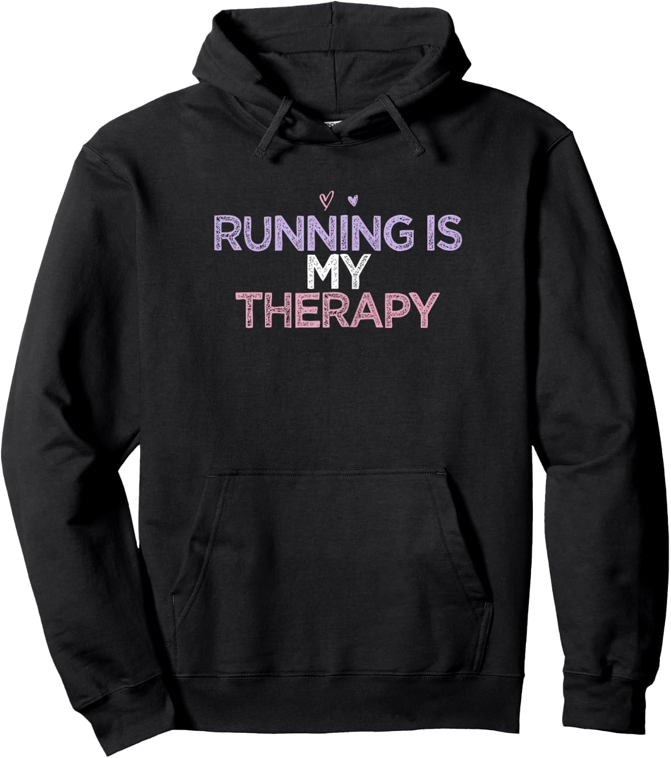 Funny Sarcastic Saying Gift Nellia Women's Blue X-Small Modern Casual Running Is My Therapy Hoodie - Hoodie | Black