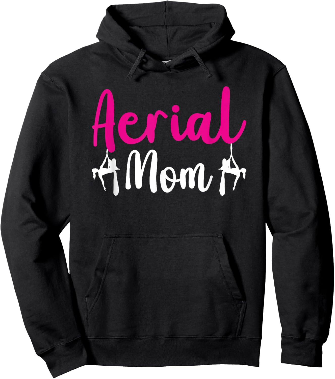 Aerial Silks Circus Yoga Aerialist Aerial Silks Mom Hoodie - Hoodie | Black