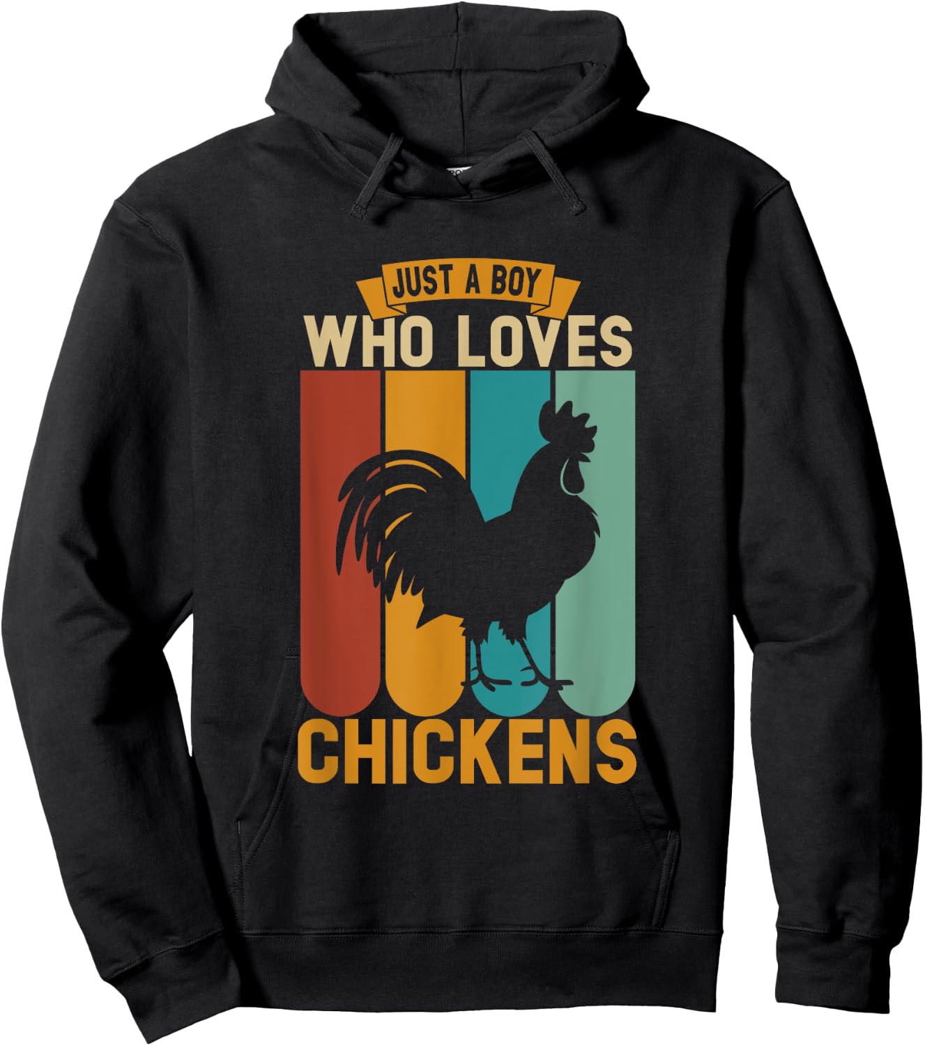 Just a boy who loves chickens Hoodie - Hoodie | Black