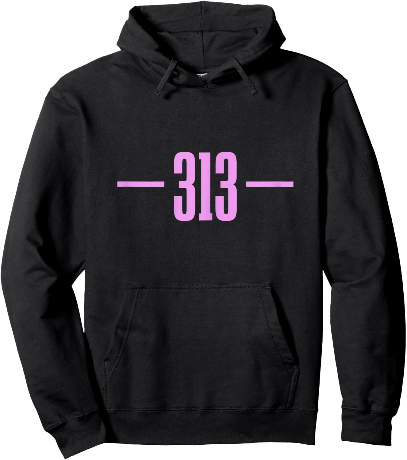Detroit Michigan 313 Area Code Pride Retro Hoodie - Hoodie | Black