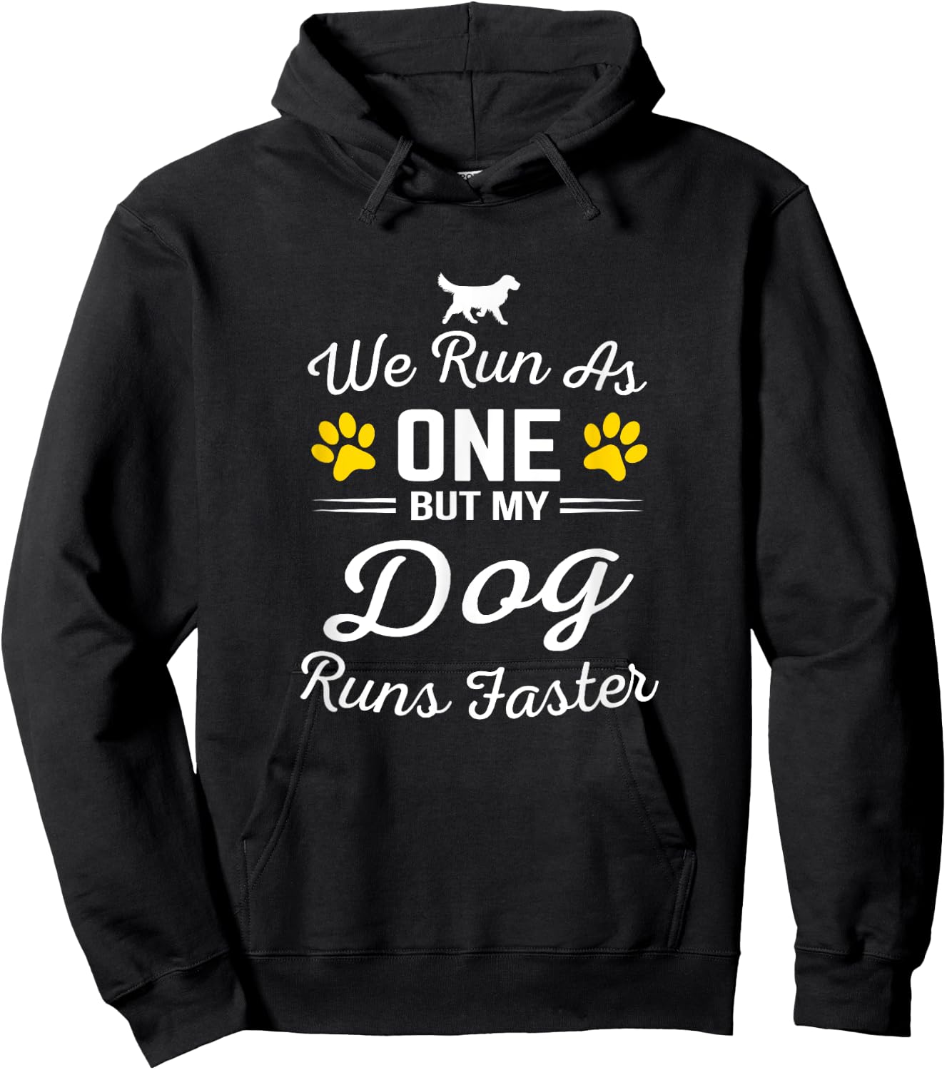 we run as one but my dog run faster for a dog training Women Hoodie - Hoodie | Black