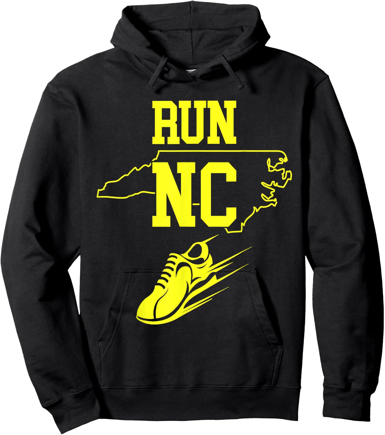 Running Shirt Run North Carolina Runners Hoodie - Hoodie | Black
