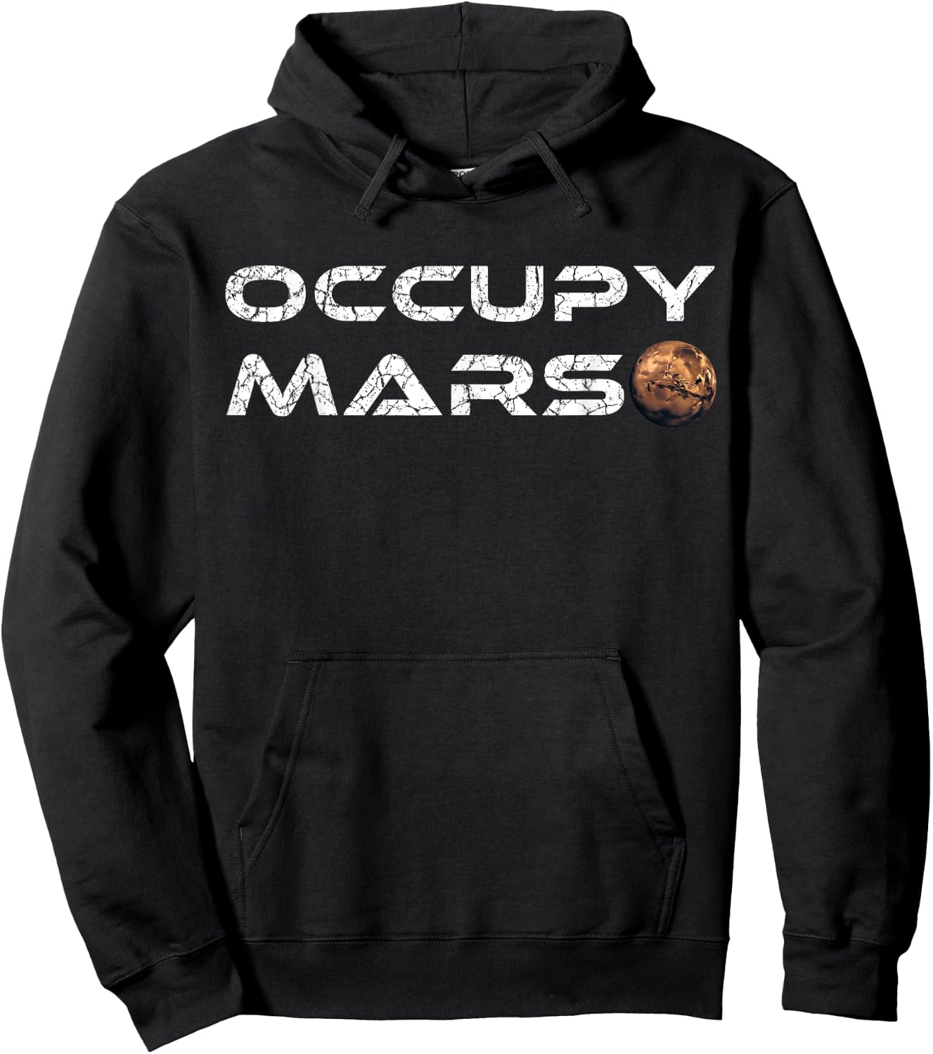 Occupy Mars Space Explorer Men Women Kids Retro Vintage Hoodie - Hoodie | Black