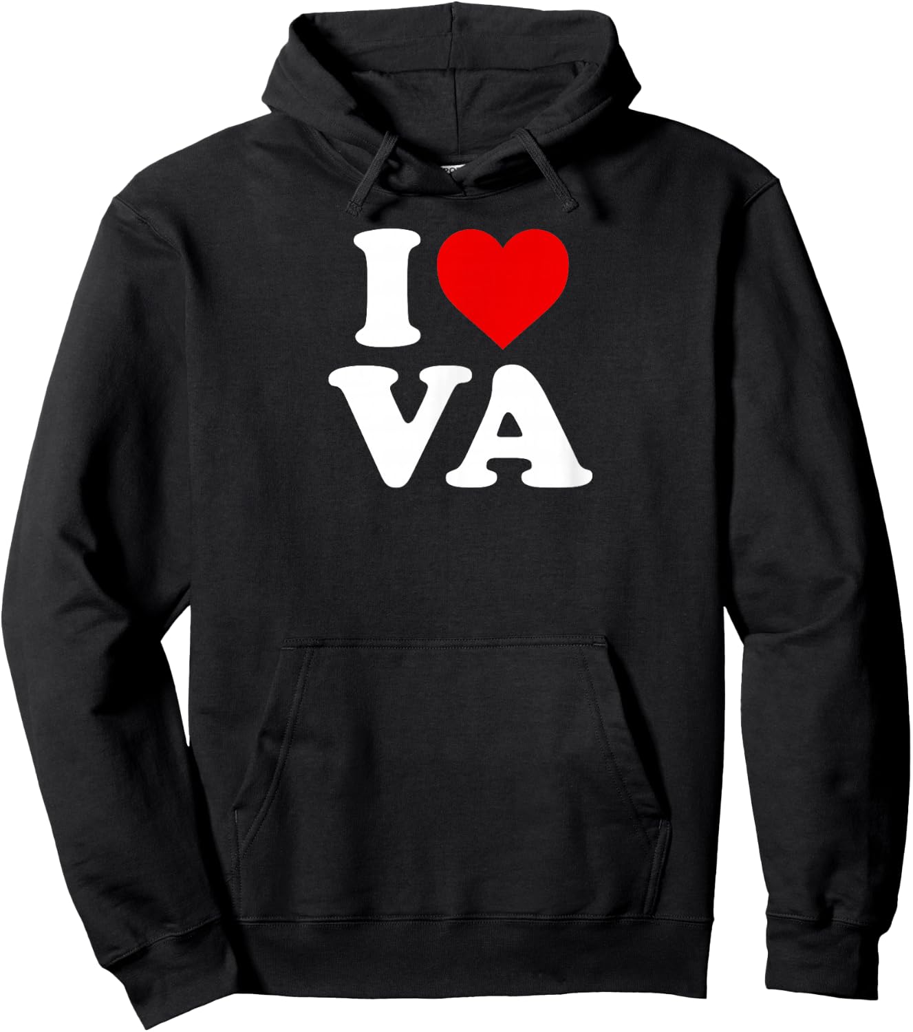 I Love VA Heart Virginia Hoodie - Hoodie | Black