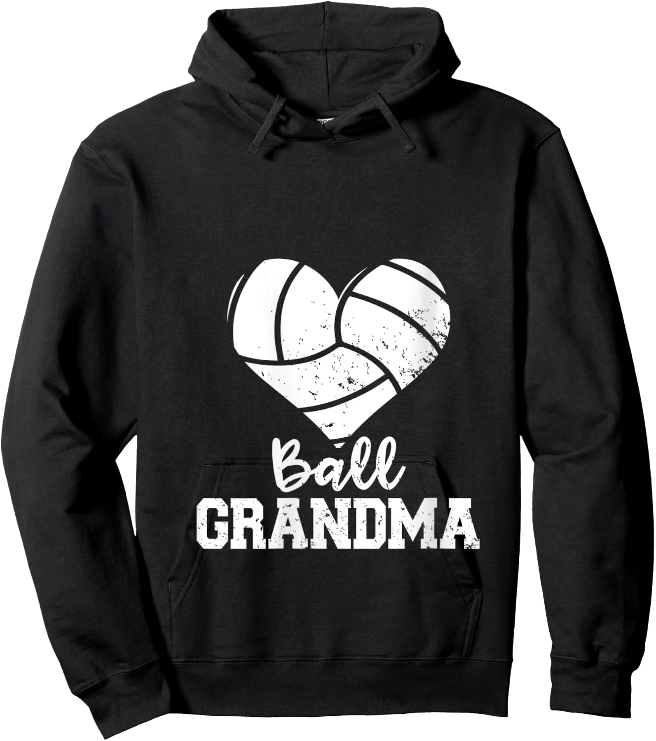 Ball Grandma Funny Volleyball Grandma V-Neck Hoodie - Hoodie | Black