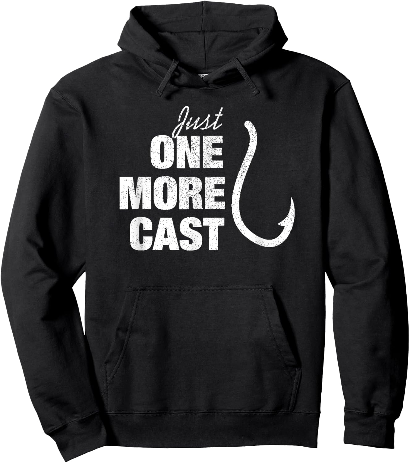 Funny Just One More Cast Fisherman Quote Men Women Gift Hoodie - Hoodie | Black