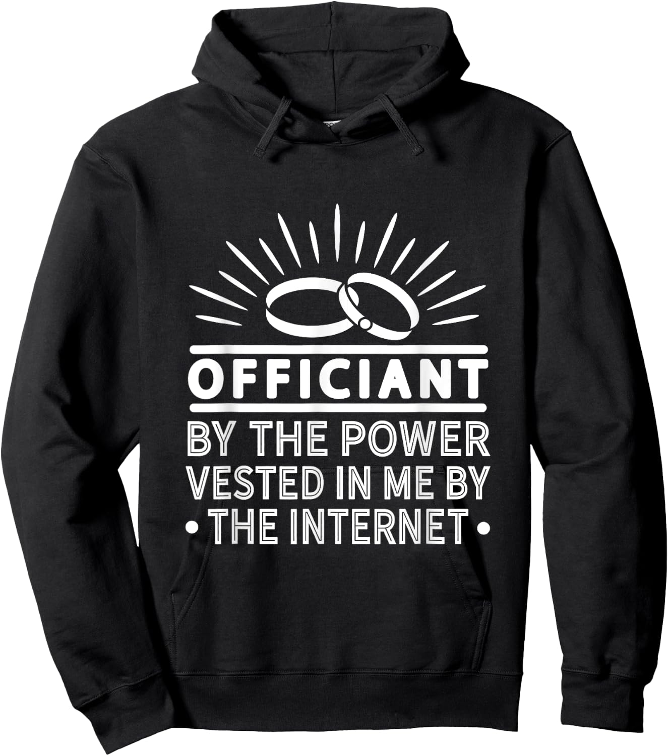 Internet Officiant Funny Ordained Minister Wedding Party Hoodie - Hoodie | Black