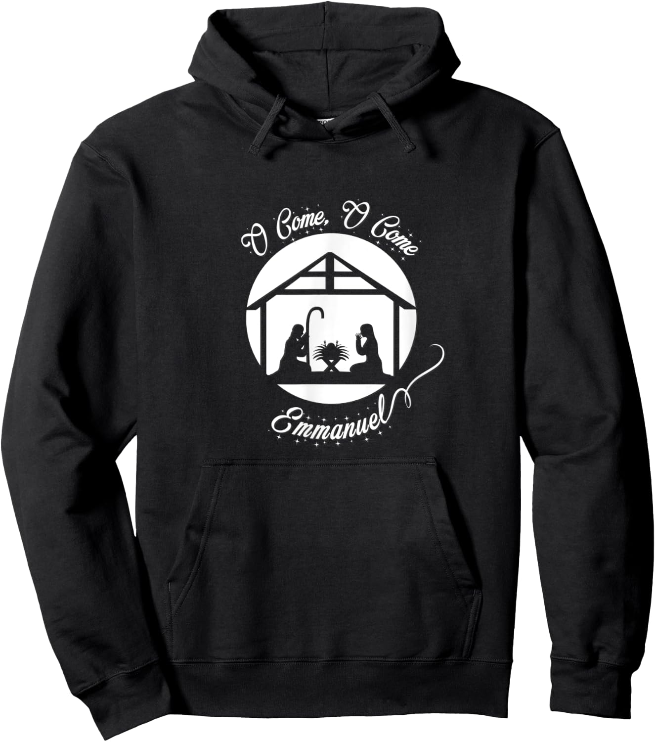 O Come, O Come, Emmanuel Nativity Christmas Carol Hoodie - Hoodie | Black