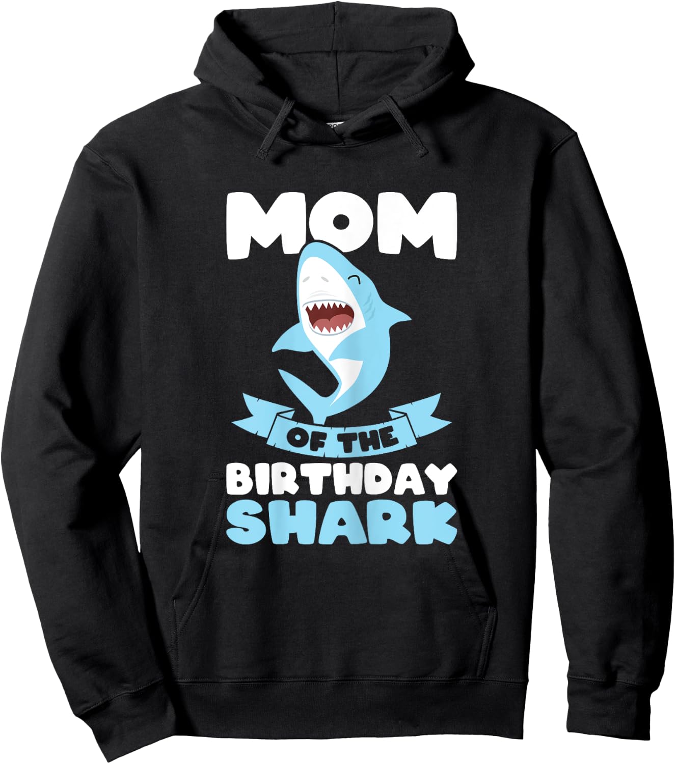 Mum of the Birthday Shark Birthday Hoodie - Hoodie | Black