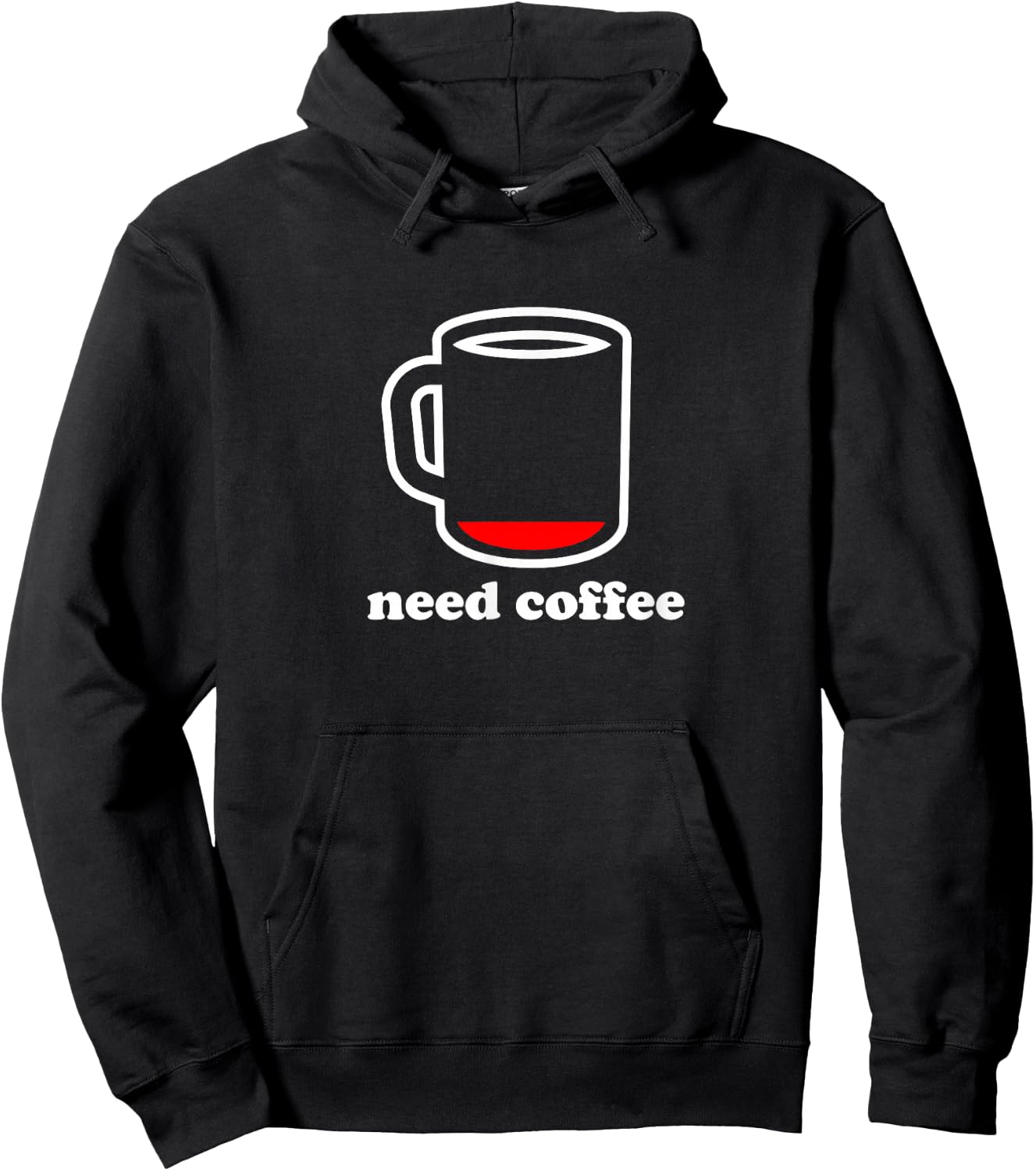 Need Coffee Humor Waking Up Design Men Women Funny Coffee Hoodie - Hoodie | Black