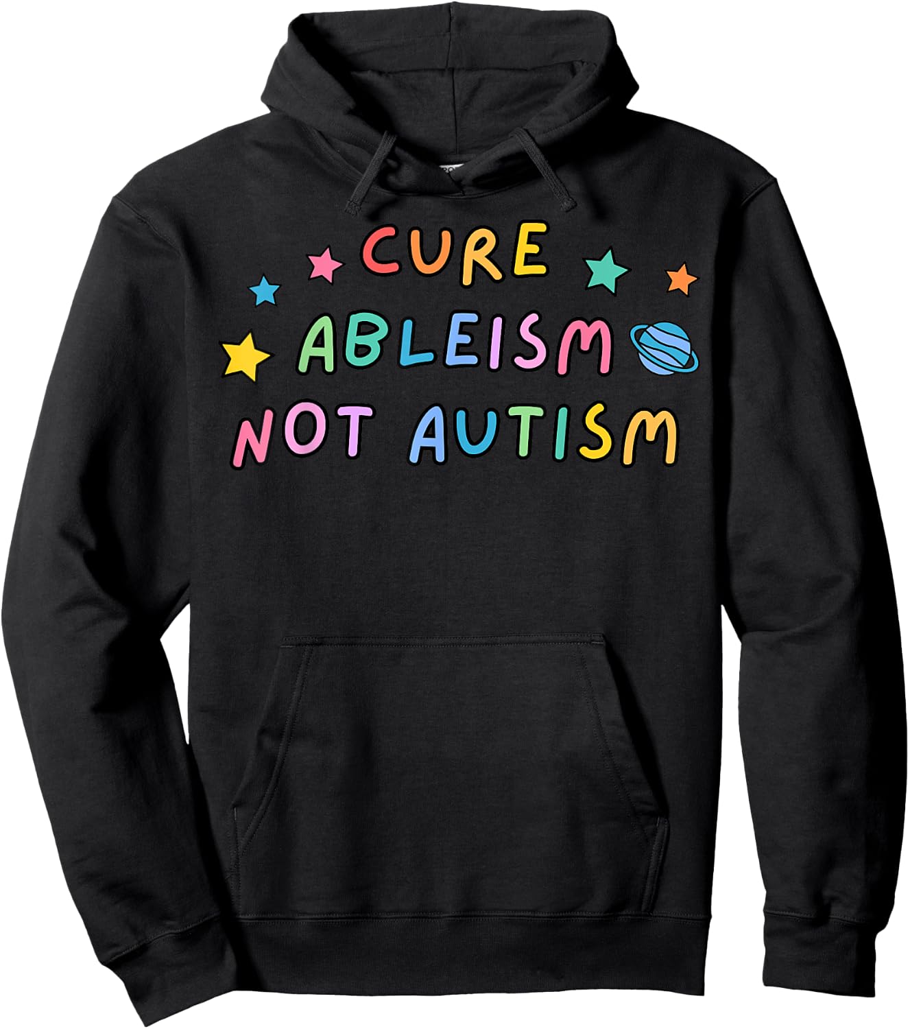 Cure Ableism Not Autism Autism Awareness Cute Hoodie - Hoodie | Black