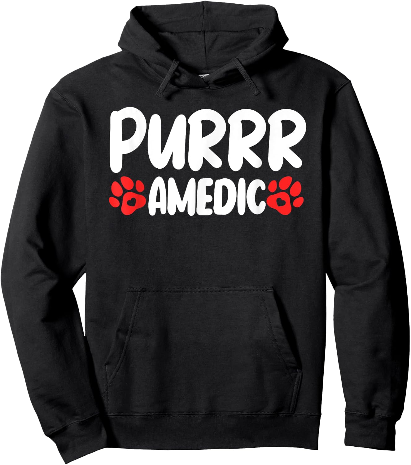 Purr Medic Vet Tech Cat Lover Veterinarian Assistant Women Kids Hoodie - Hoodie | Black