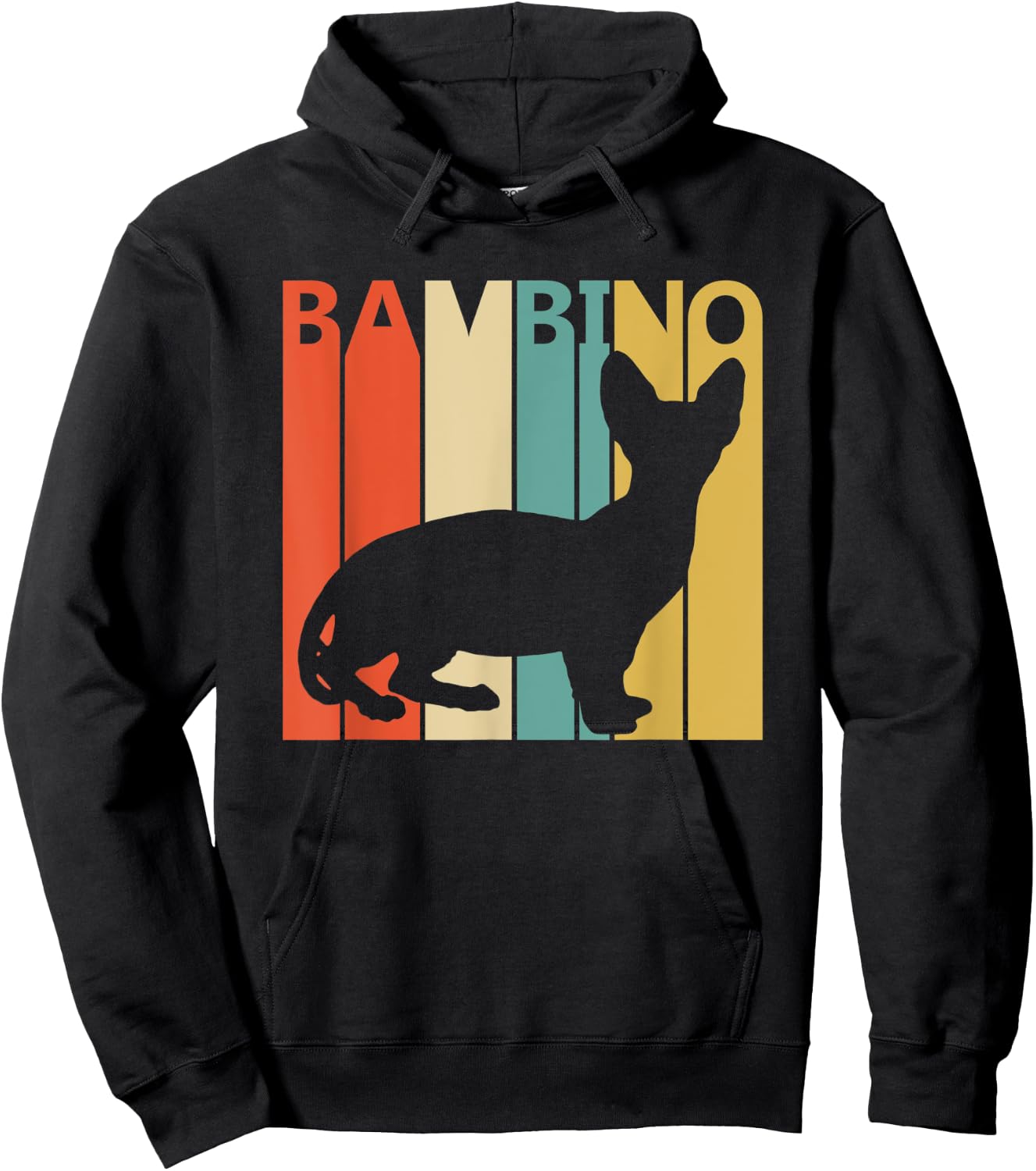 Vintage Bambino Cat Hoodie - Hoodie | Black