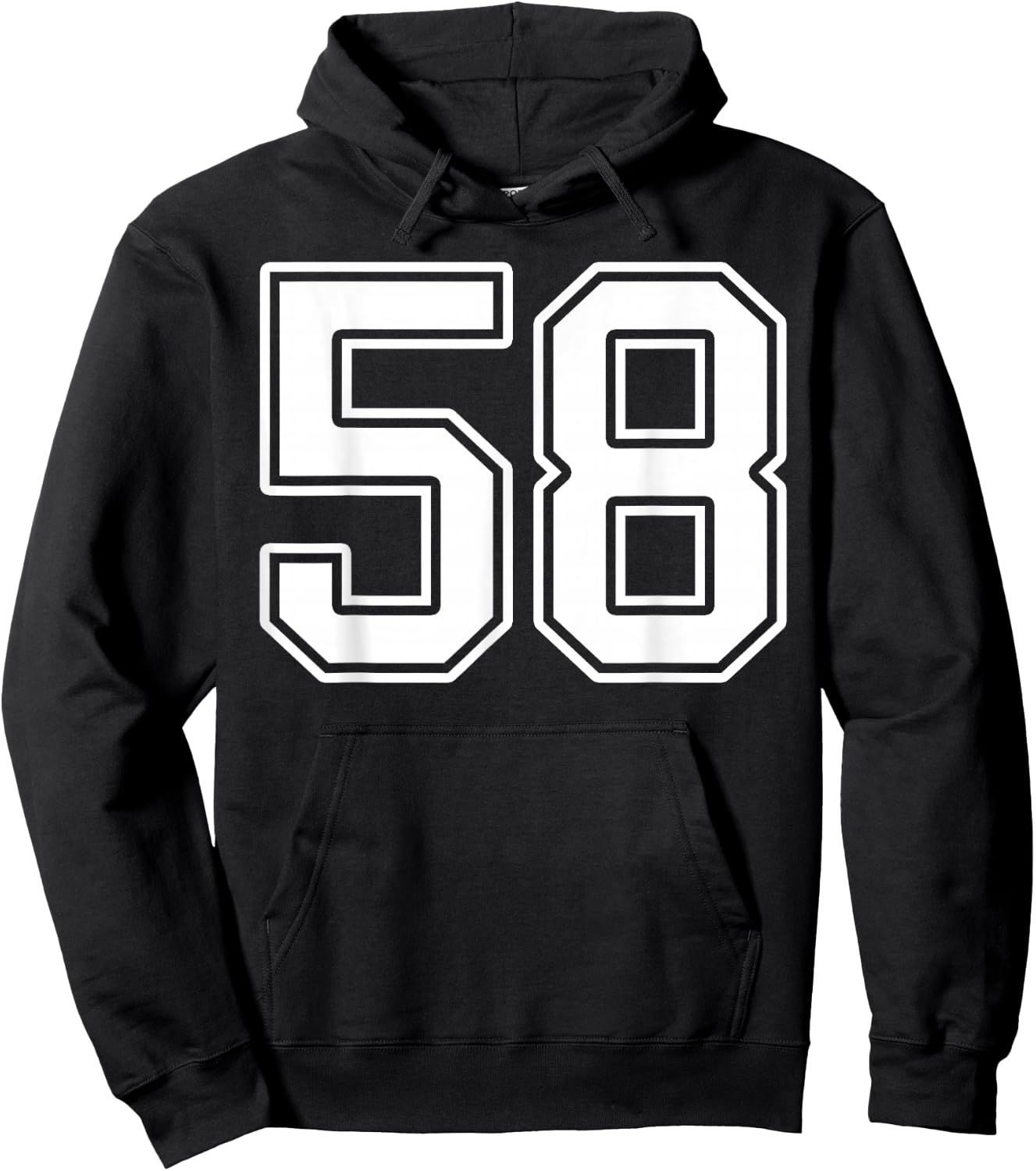 Number 58 Fan Player Jersey Style #58 Men Women Kids Hoodie - Hoodie | Black