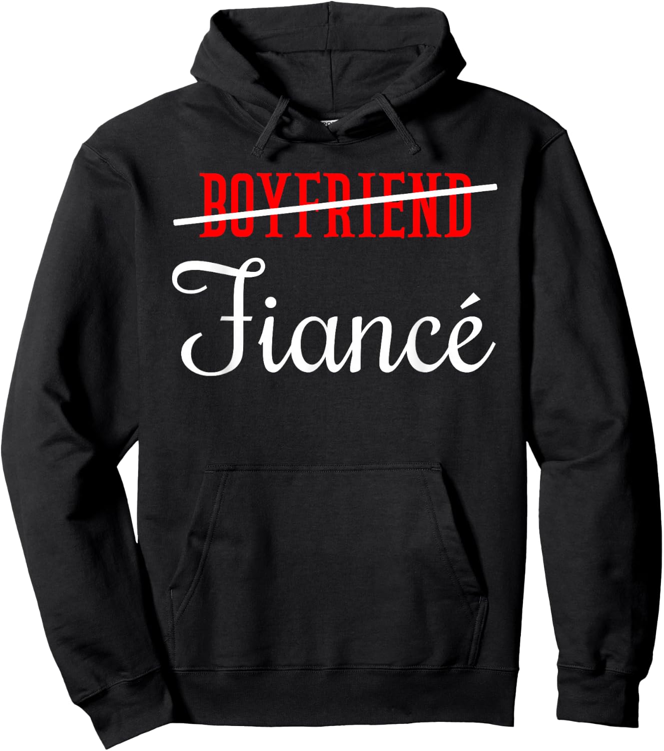 Boyfriend Fiance Engagement Engagement Marriage Proposal Hoodie - Hoodie | Black