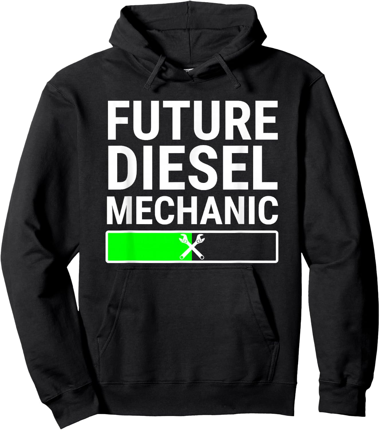 Future Diesel Mechanic Loading Bar Cool Student Gift Hoodie - Hoodie | Black