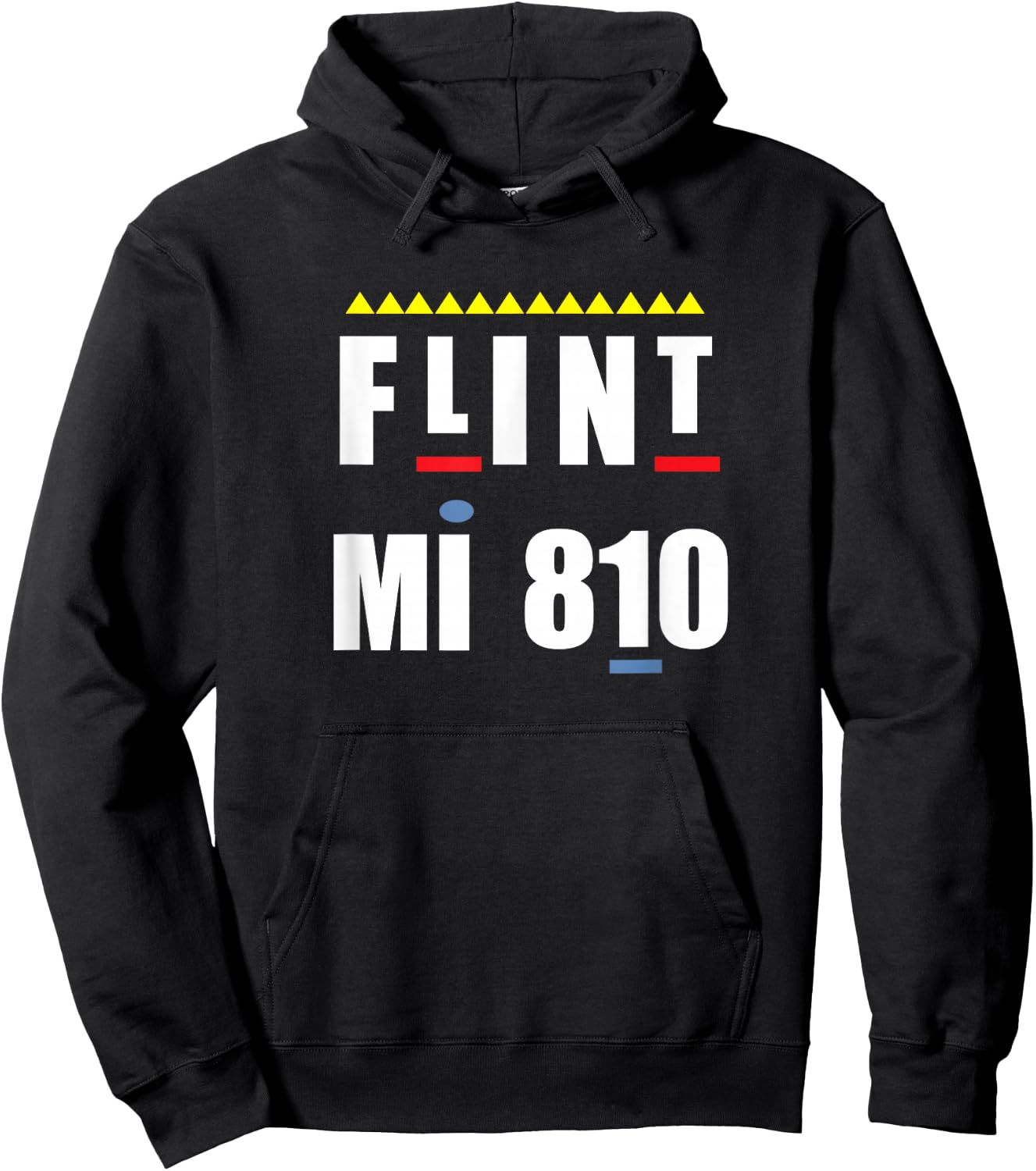 Flint Michigan MI 810 Native Residents Supporters Pride Hoodie - Hoodie | Black