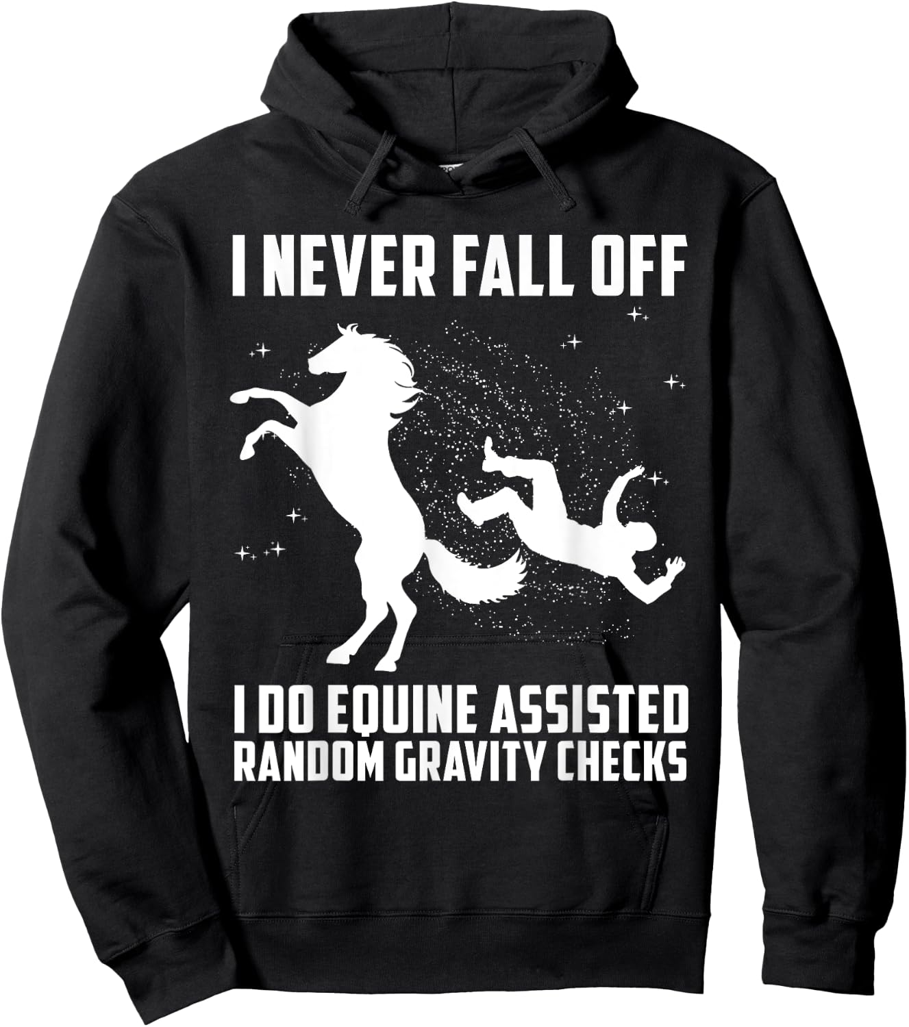 Funny Horse Art Horse Equestrian Racer Lover Men Women Kids Hoodie - Hoodie | Black