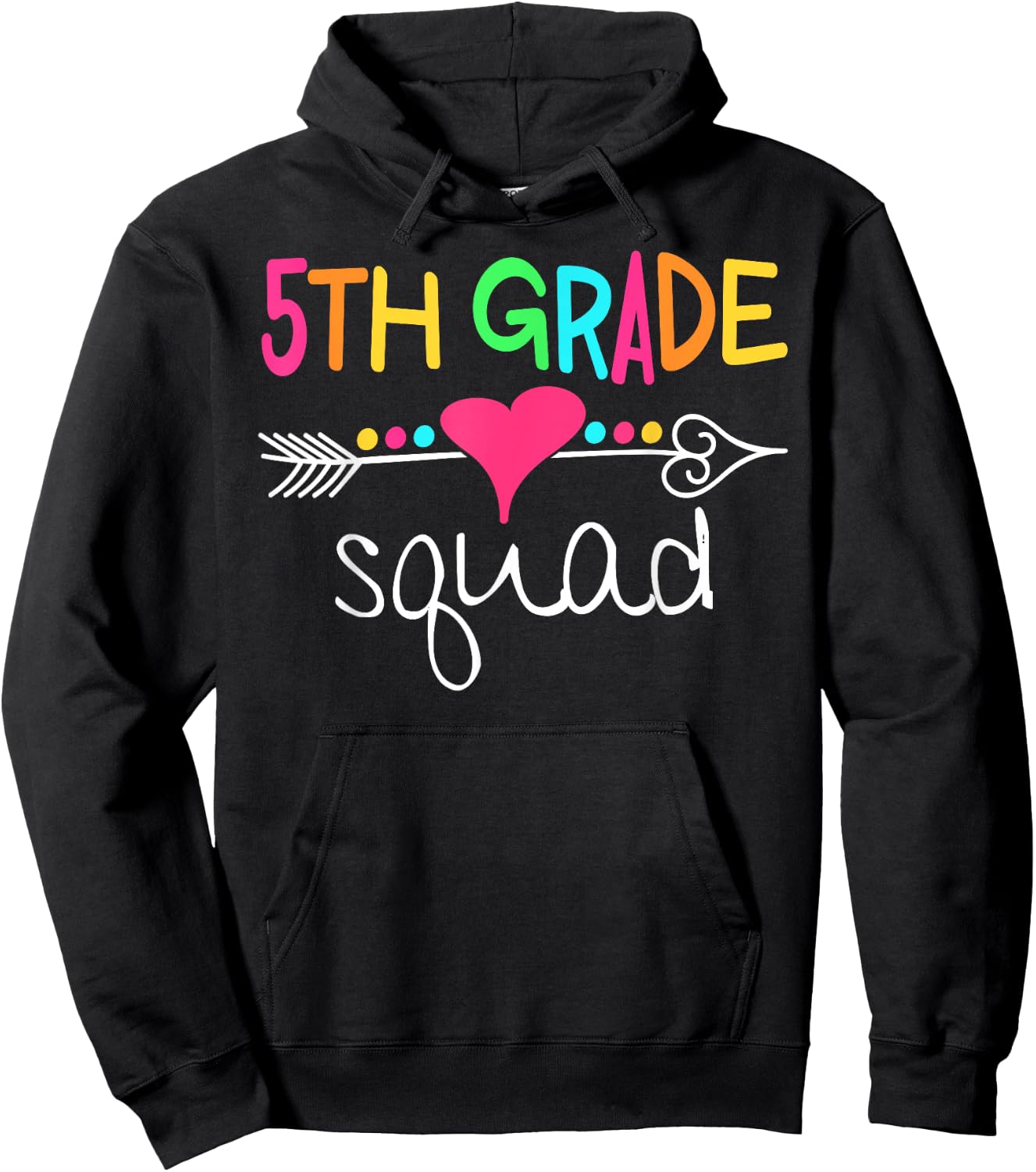 5th Grade Squad Fifth Teacher Student Team Back To School Hoodie - Hoodie | Black