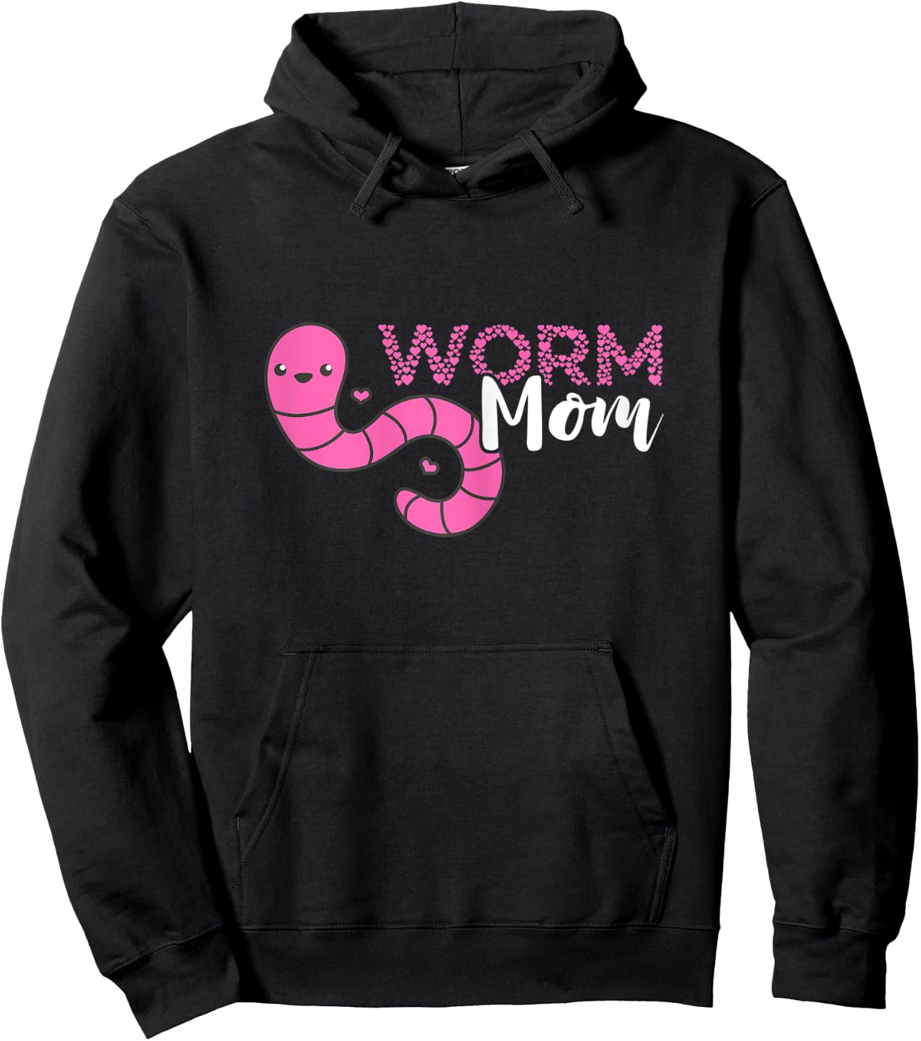 Worm Farmer Mom Mother Vermiculture Red Wiggler Worm Compost Hoodie - Hoodie | Black