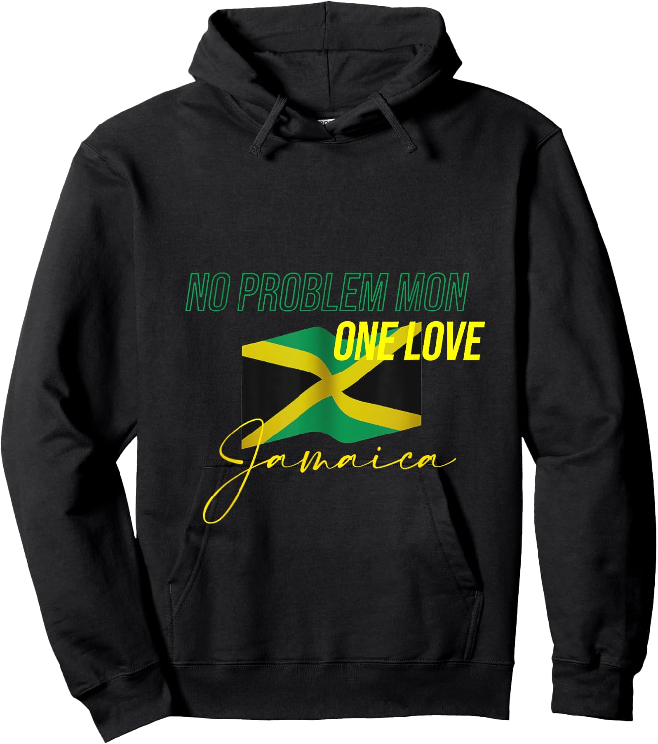Patriotic One Love Jamaica Pride Clothing Jamaica Flag Color Hoodie - Hoodie | Black