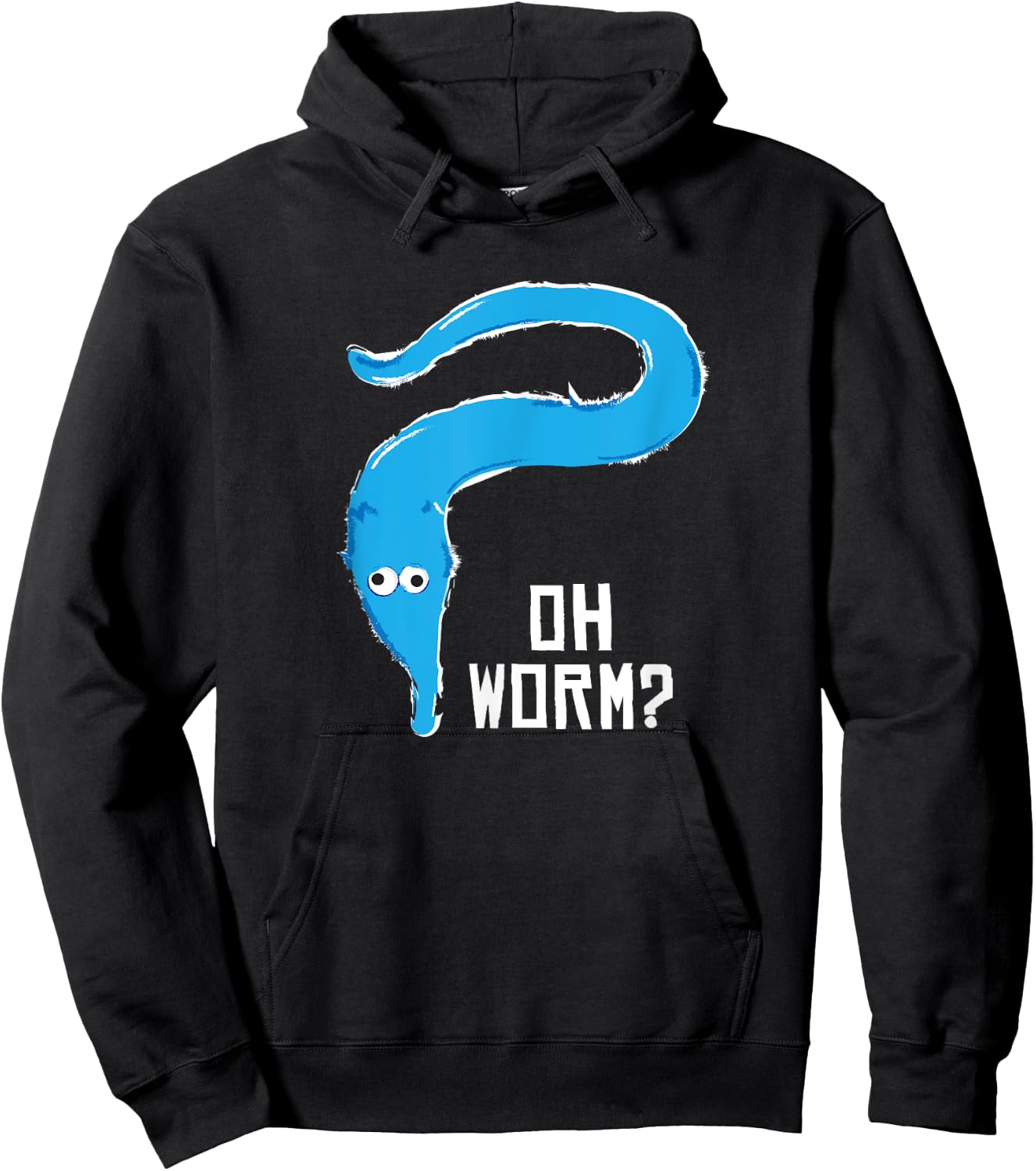 Fuzzy Worm on a String Meme - Oh Worm? Hoodie - Hoodie | Black