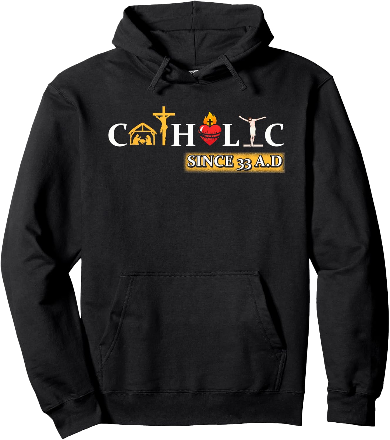 Catholic Shirt - 33 AD - Nativity Hoodie - Hoodie | Black