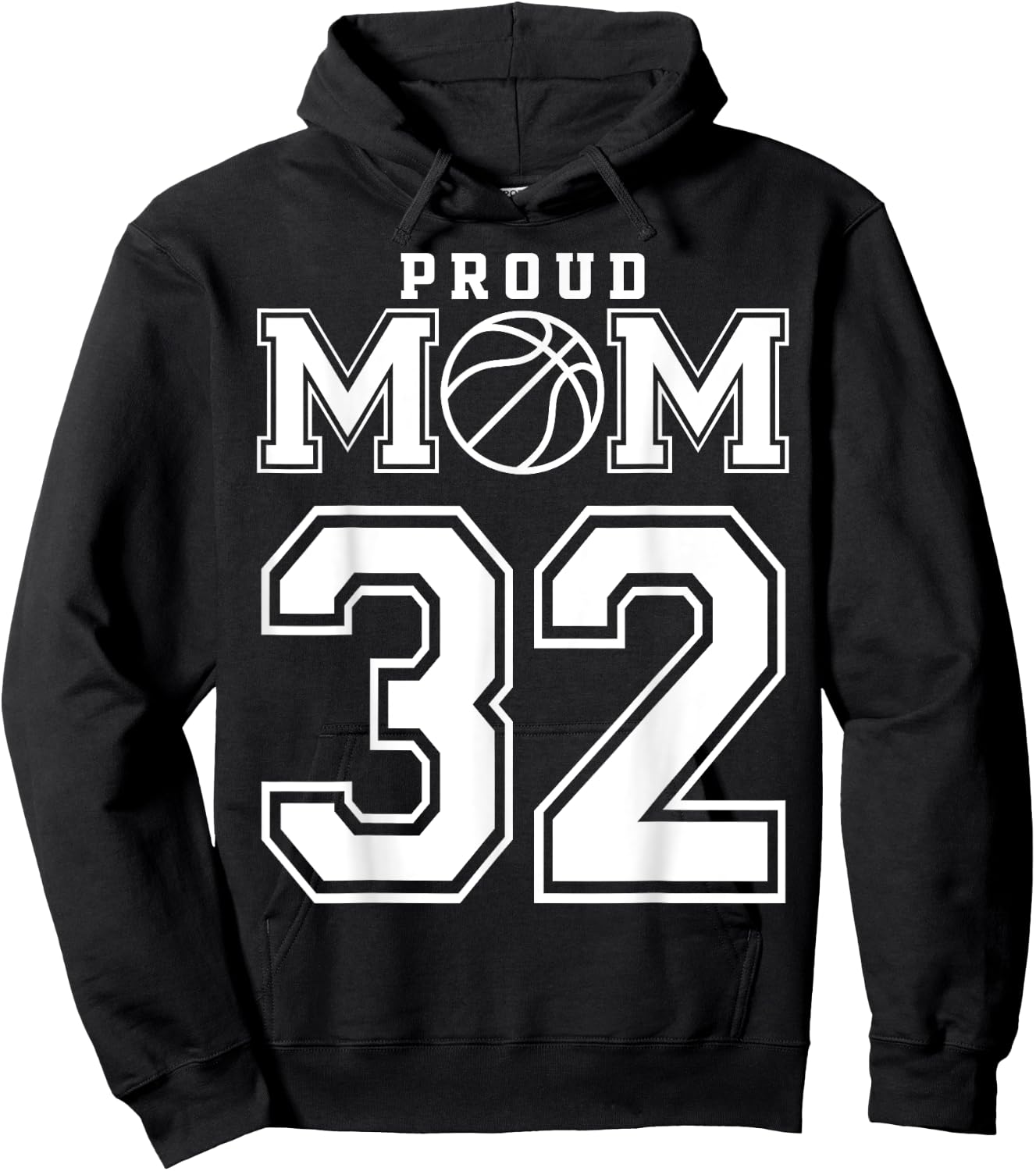 Number 32 Custom Proud Basketball Mom Personalized Hoodie - Hoodie | Black