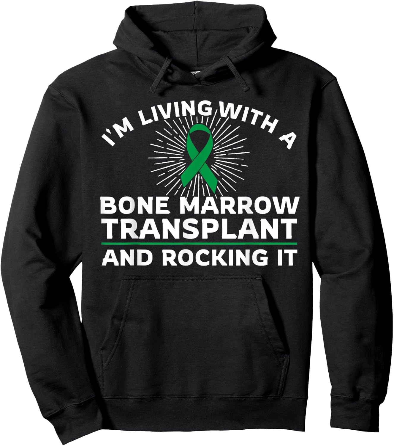 Funny Bone Marrow Transplant Design BMT Survivors Donors Hoodie - Hoodie | Black