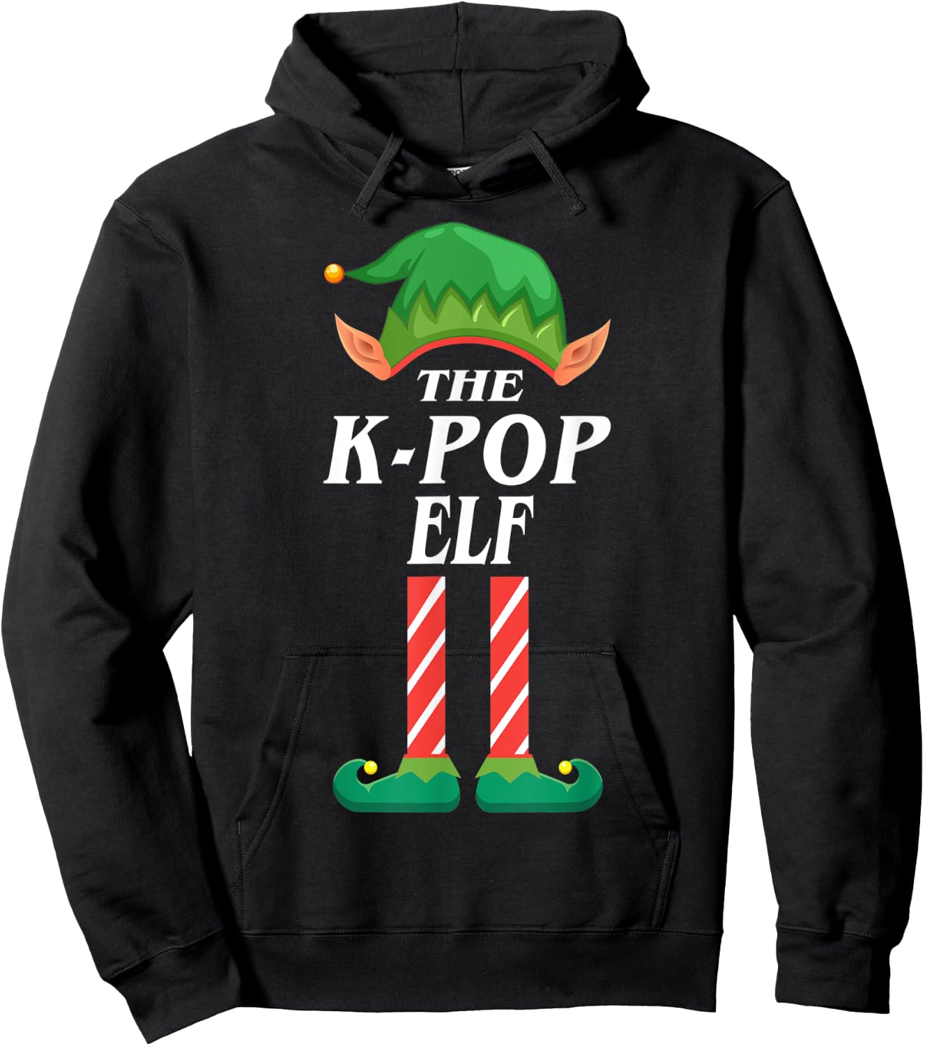 K-Pop elf christmas pajamas for family matching elf Hoodie - Hoodie | Black
