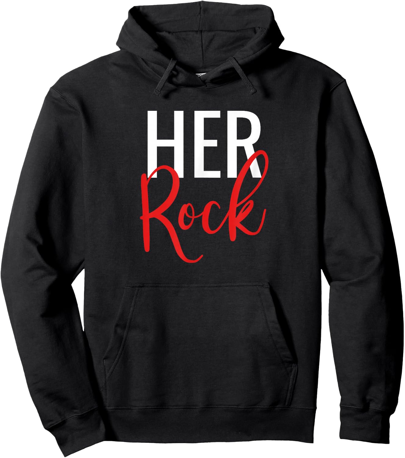Her Rock His Peace Matching Couples Hoodie - Hoodie | Black