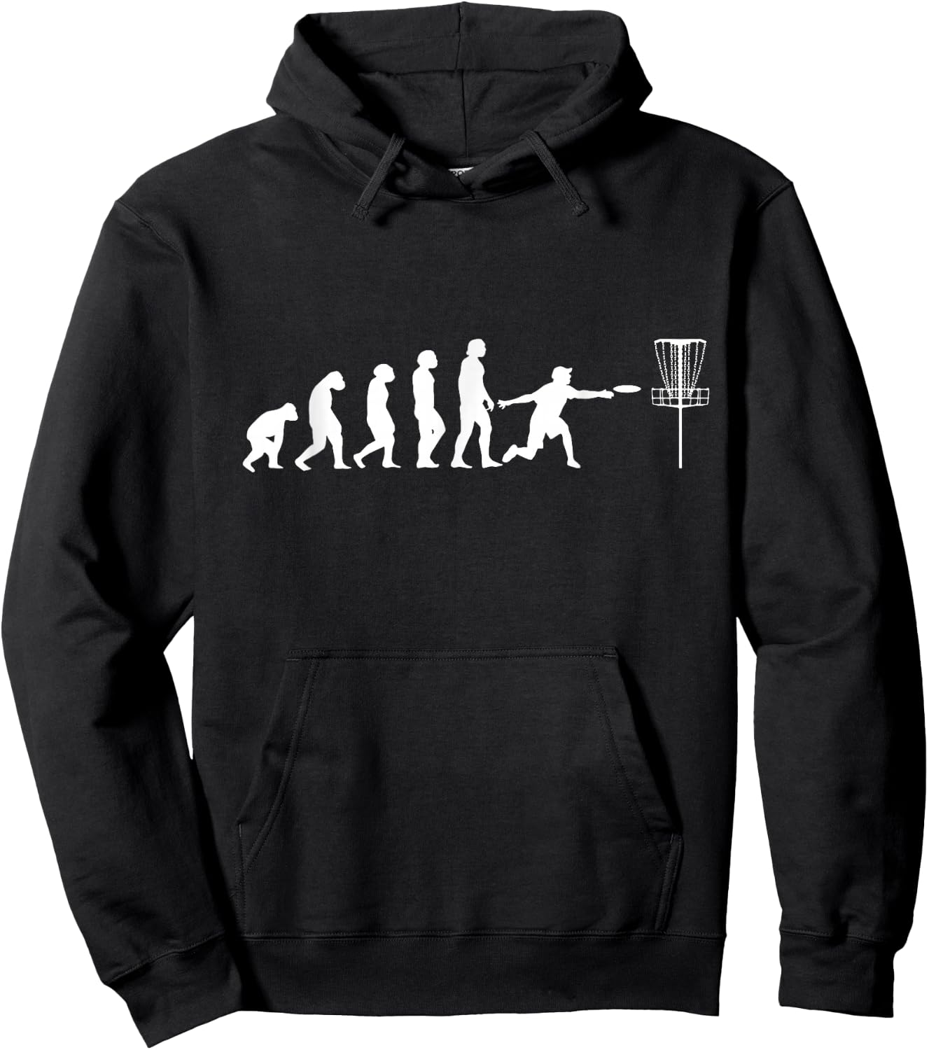 Disc Golf Evolution - Fun Gift Golfers Hoodie - Hoodie | Black
