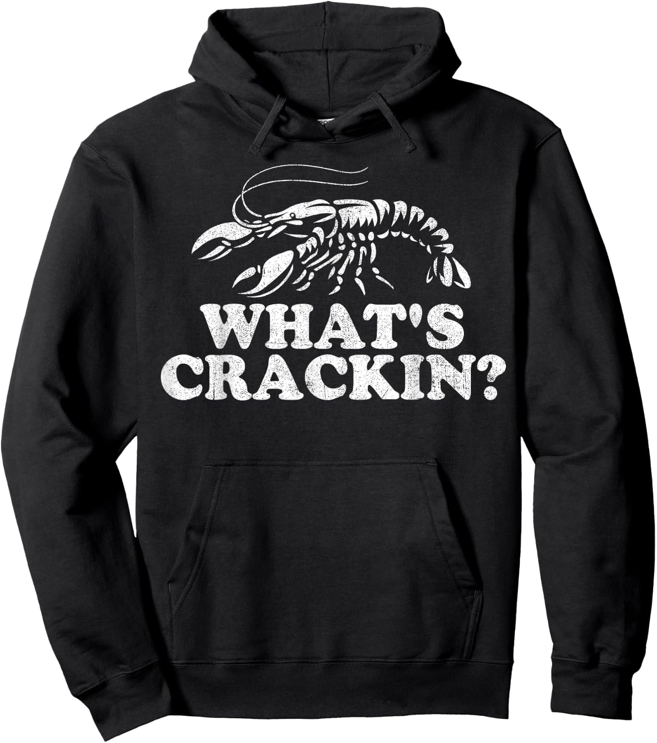 What's Crackin? Funny Crawfish Boil Mardi Gras Cajun Party Hoodie - Hoodie | Black