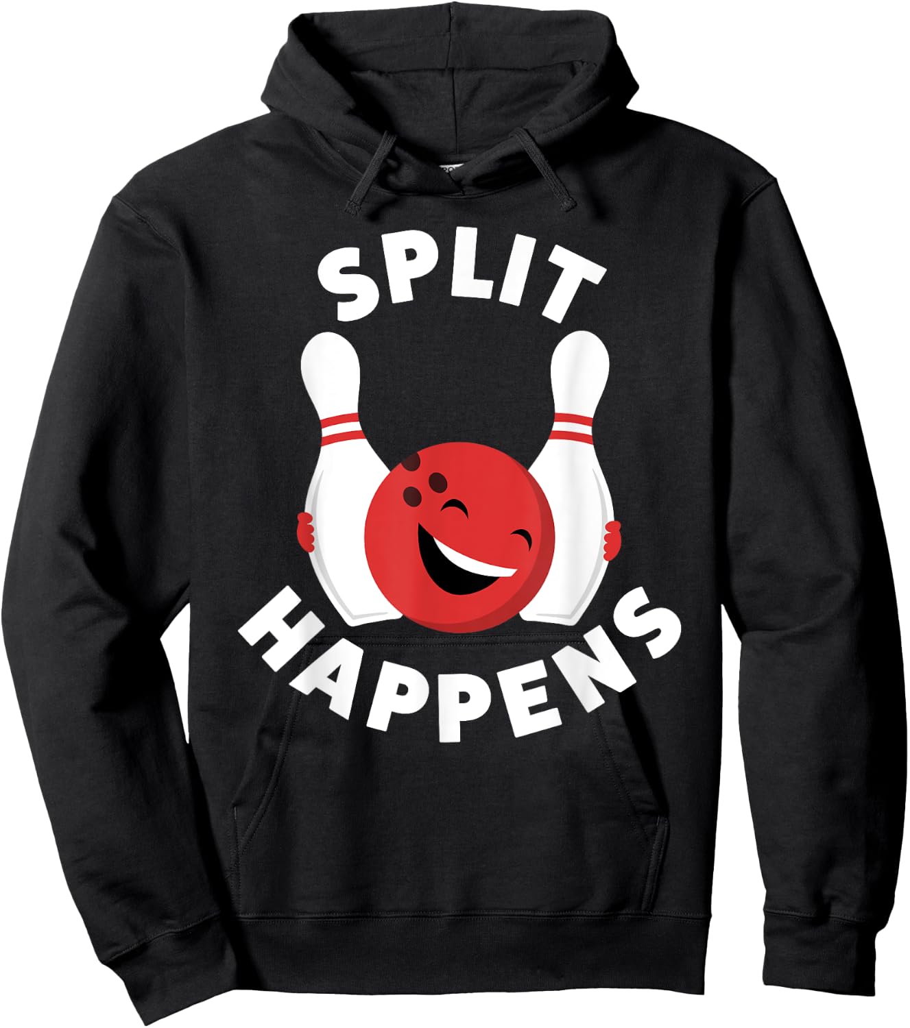 Split Happens | Funny Bowling Shirt Hoodie - Hoodie | Black