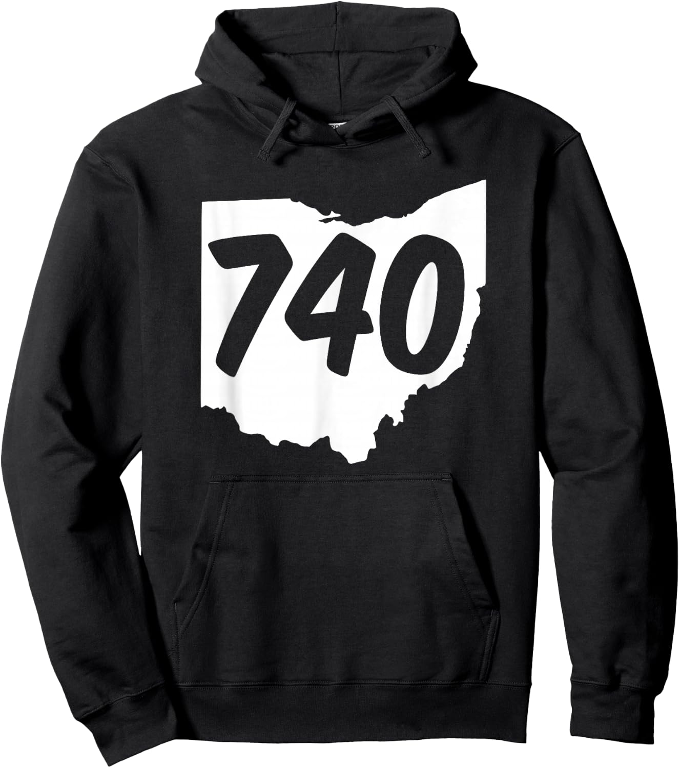 740 Area Code Ohio Hoodie - Hoodie | Black