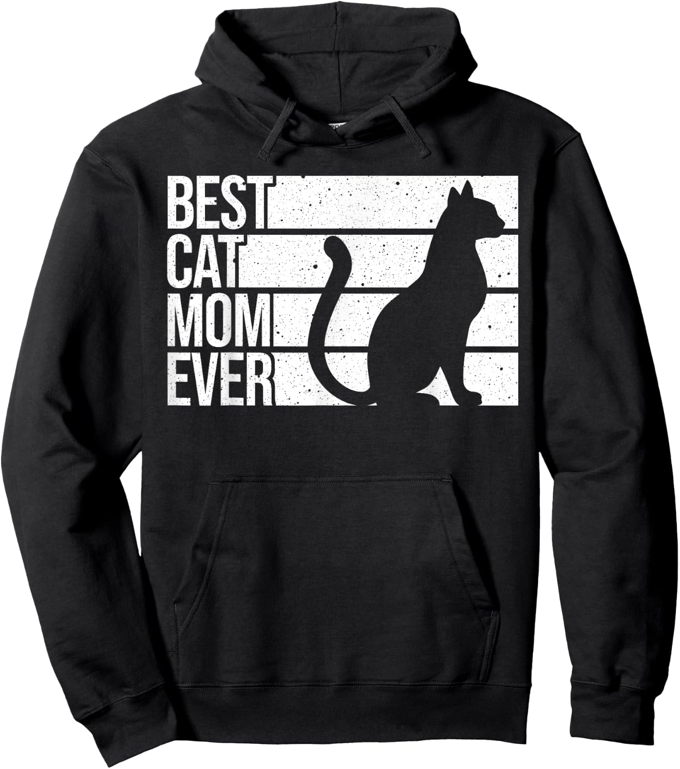 Cute Cat Mom Art Girl Cat Pet Animal Kitten Lovers Hoodie - Hoodie | Black