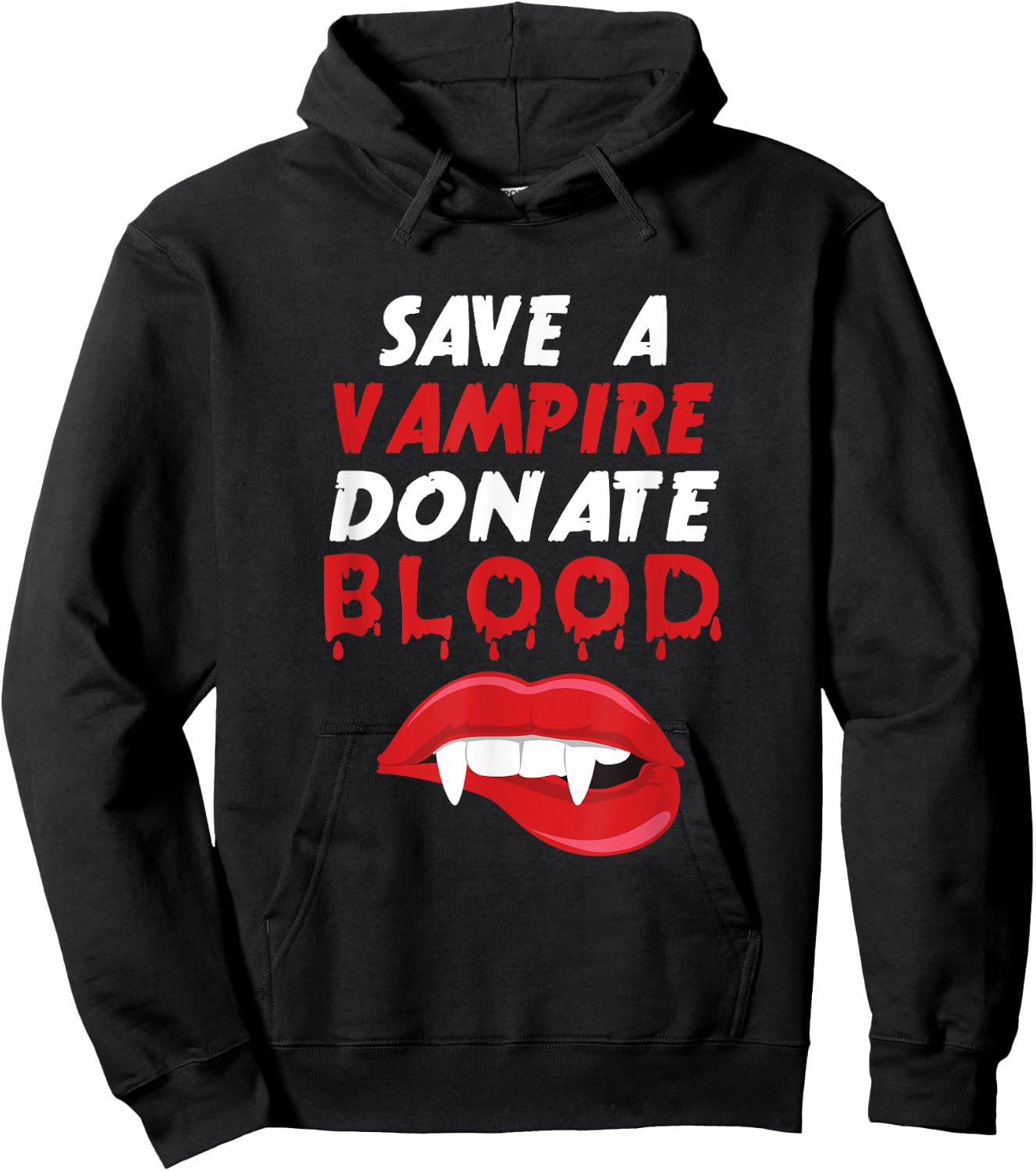 Save A Vampire Donate Blood Halloween Blood Donation Lover Hoodie - Hoodie | Black