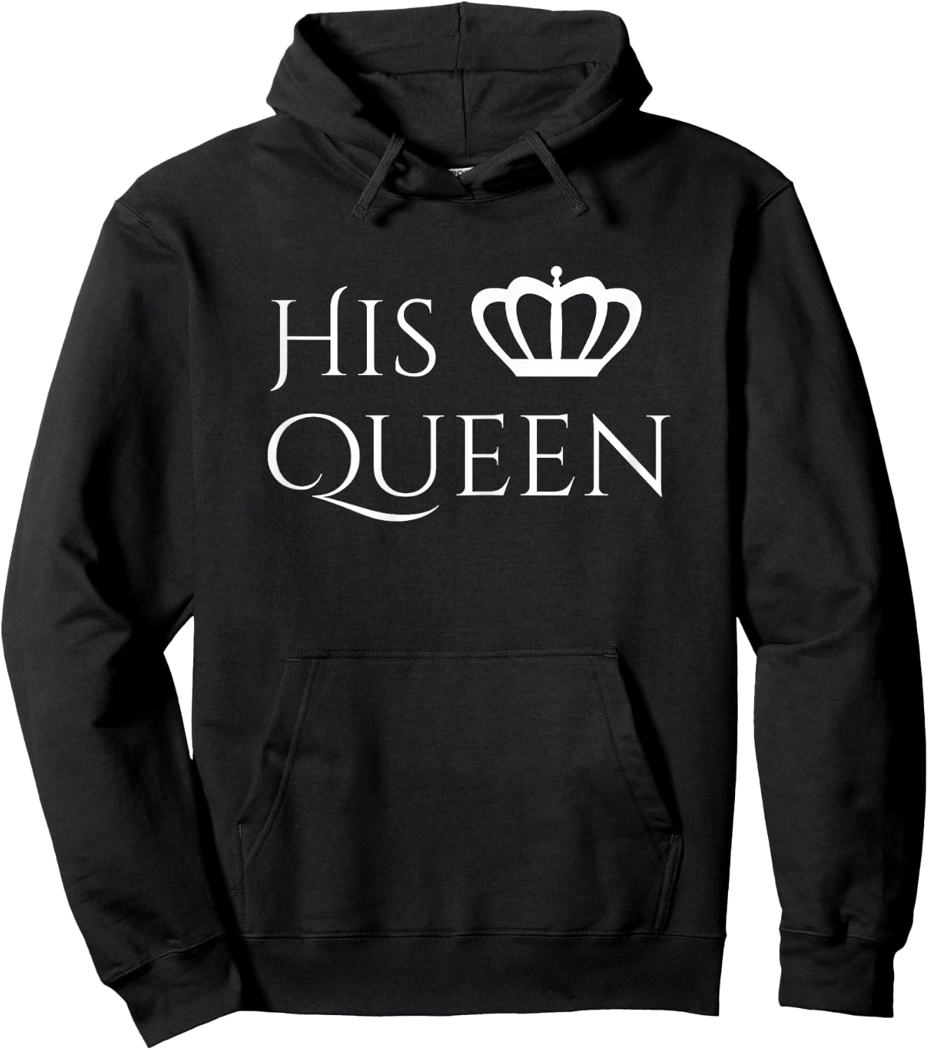 Her King and His Queen Shirts Matching Couple Outfits Hoodie - Hoodie | Black