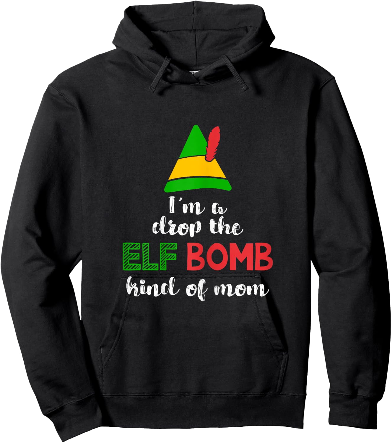 Cussing Christmas Funny Elf Bomb For Moms Shirt Hoodie - Hoodie | Black