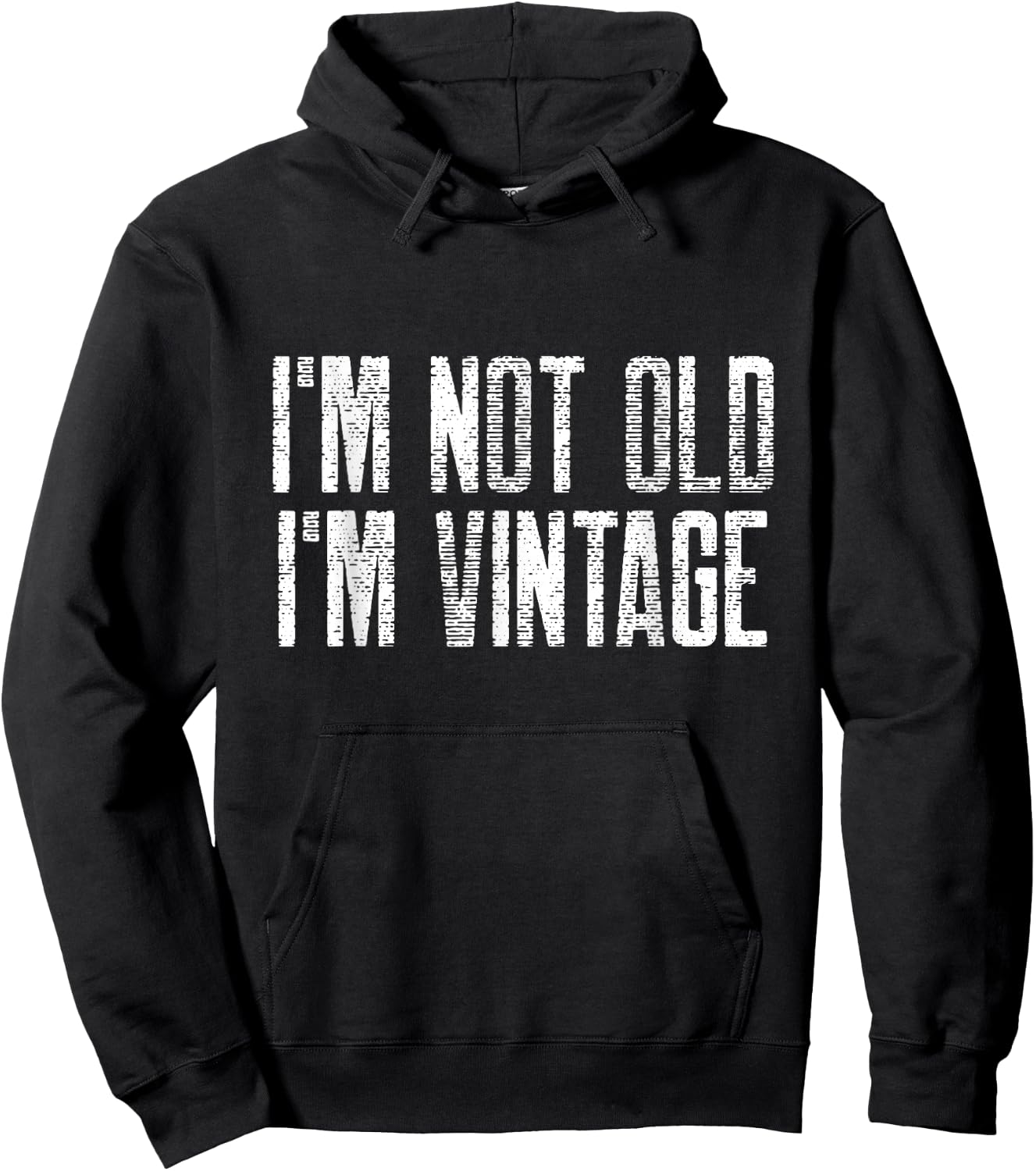 I’m Not Old I’m Just Vintage Sarcastic Funny Old People Hoodie - Hoodie | Black