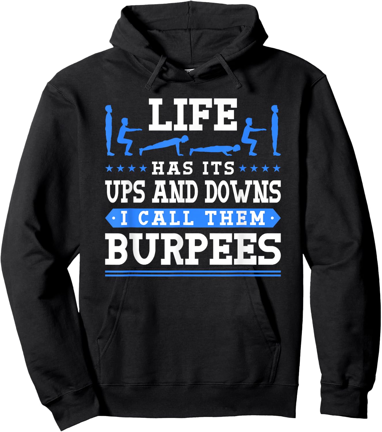 Best Gym Gear -Adults Funny Burpees Workout Hoodie - Hoodie | Black