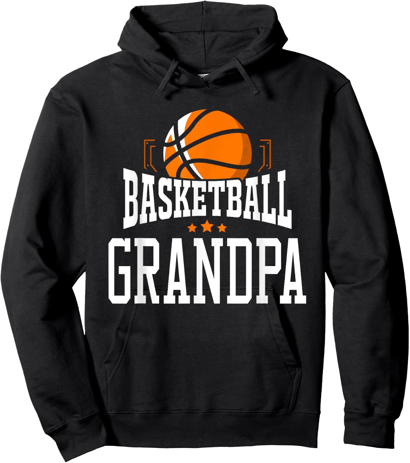 Basketball Grandpa Team Sports Fan Hoodie - Hoodie | Black