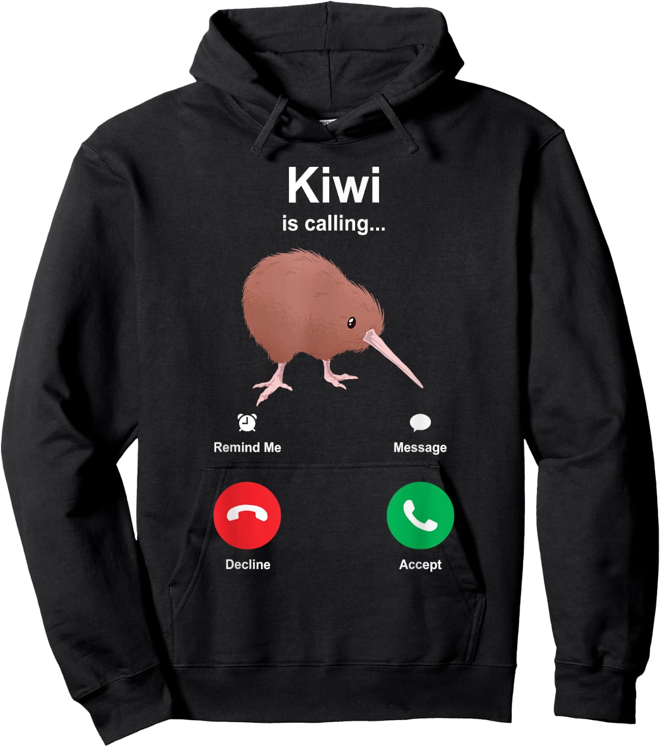 Kiwi Is Calling Kiwi Bird Hoodie - Hoodie | Black