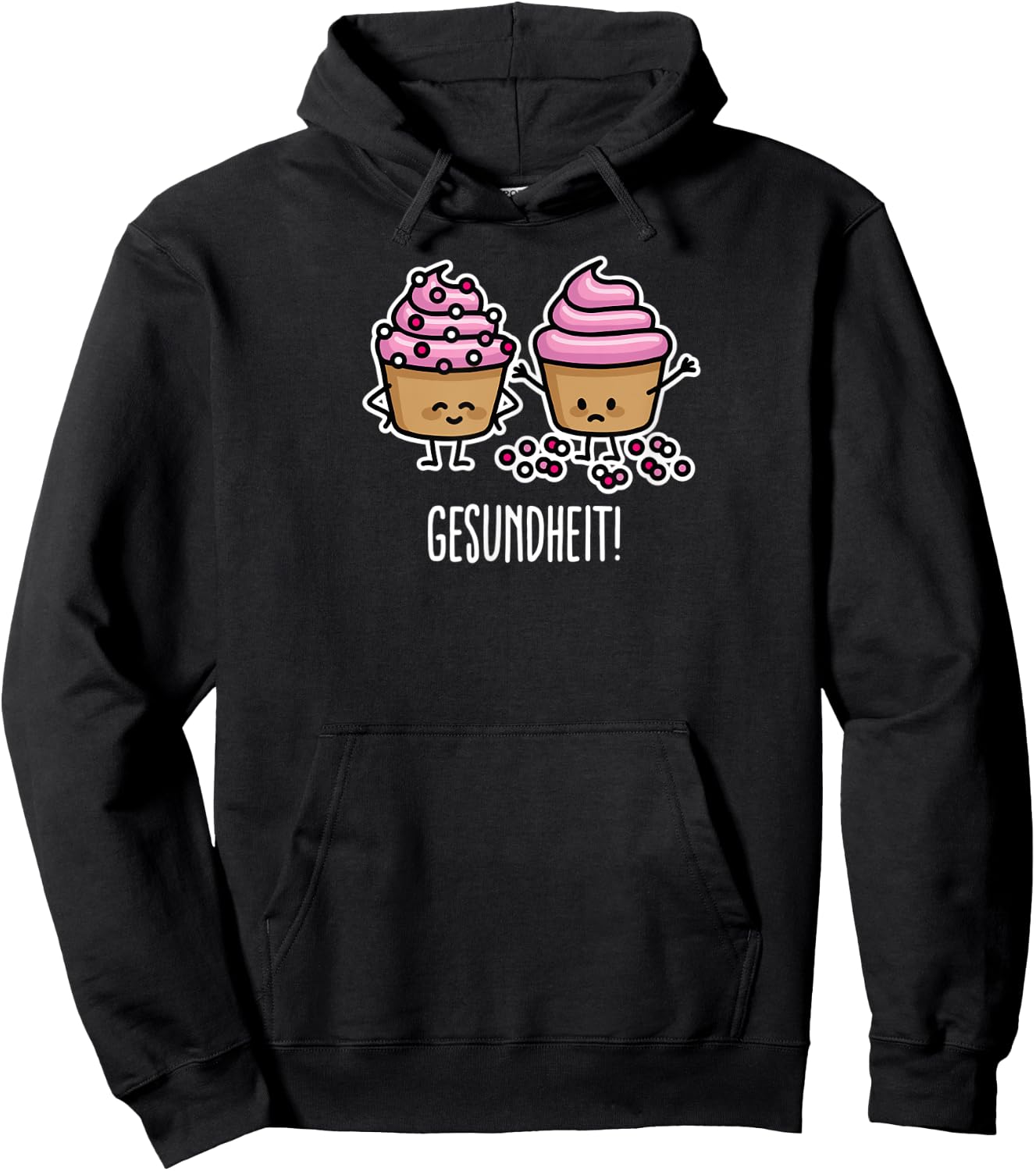 Gesundheit Funny baking quote funny cupcake baker baking fun Hoodie - Hoodie | Black